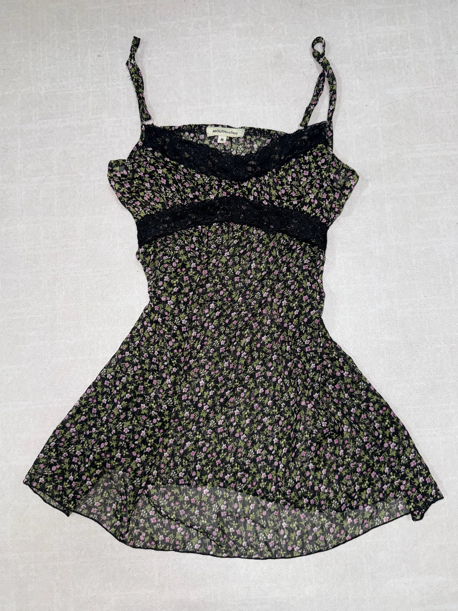 Floral Lace-Trim Camisole