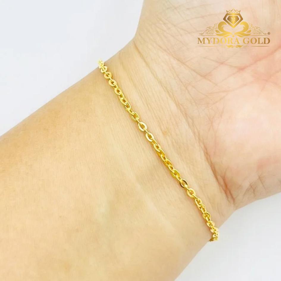 MYDORA Rantai Tangan Sauh Cermin Bajet l EMAS 916/22K