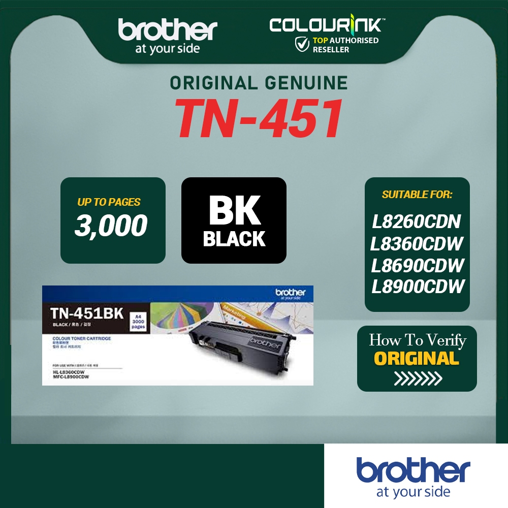 Brother Original Toner TN-456 Black Cyan Magenta Yellow MFC-L8690CDW MFC-L8900CDW HL-L8260CDN HL-L8360CDW TN451 TN459