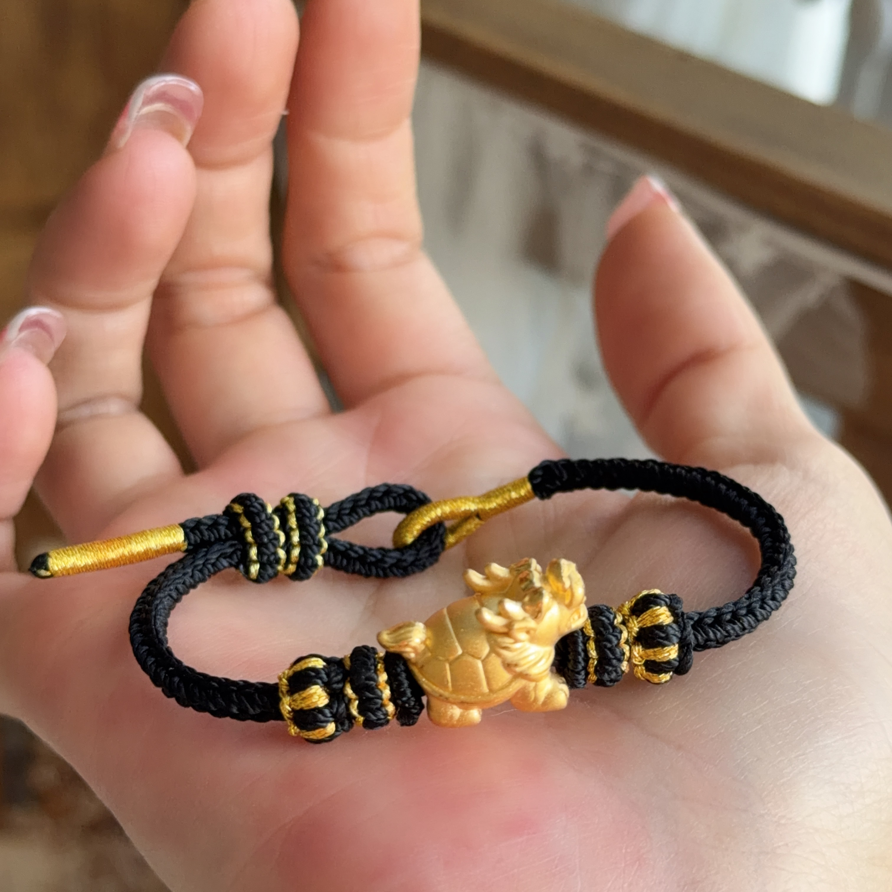 999硬金龍龜襯手绳