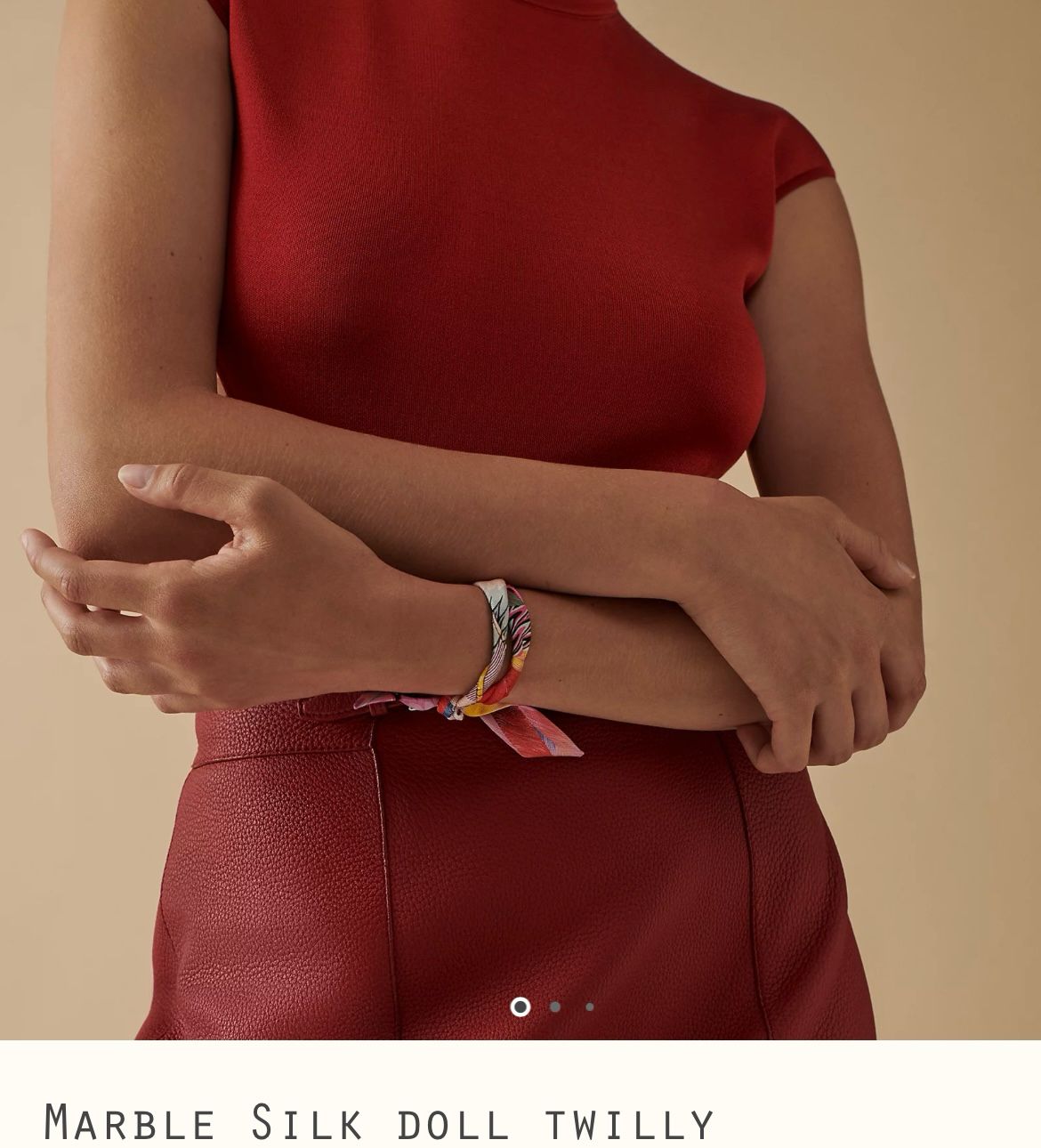 ✨Hermès 全新🆕 100%絲 HG I Rose I Multicolore All Over Marble Silk 圖案 Twilly Doll Marble Silk