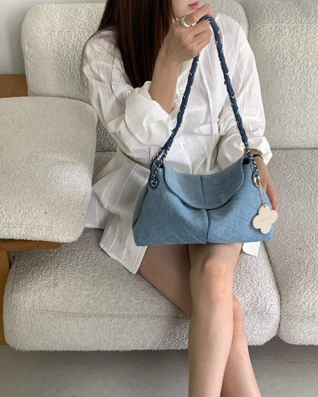 絕美春季牛仔布香香風手袋子