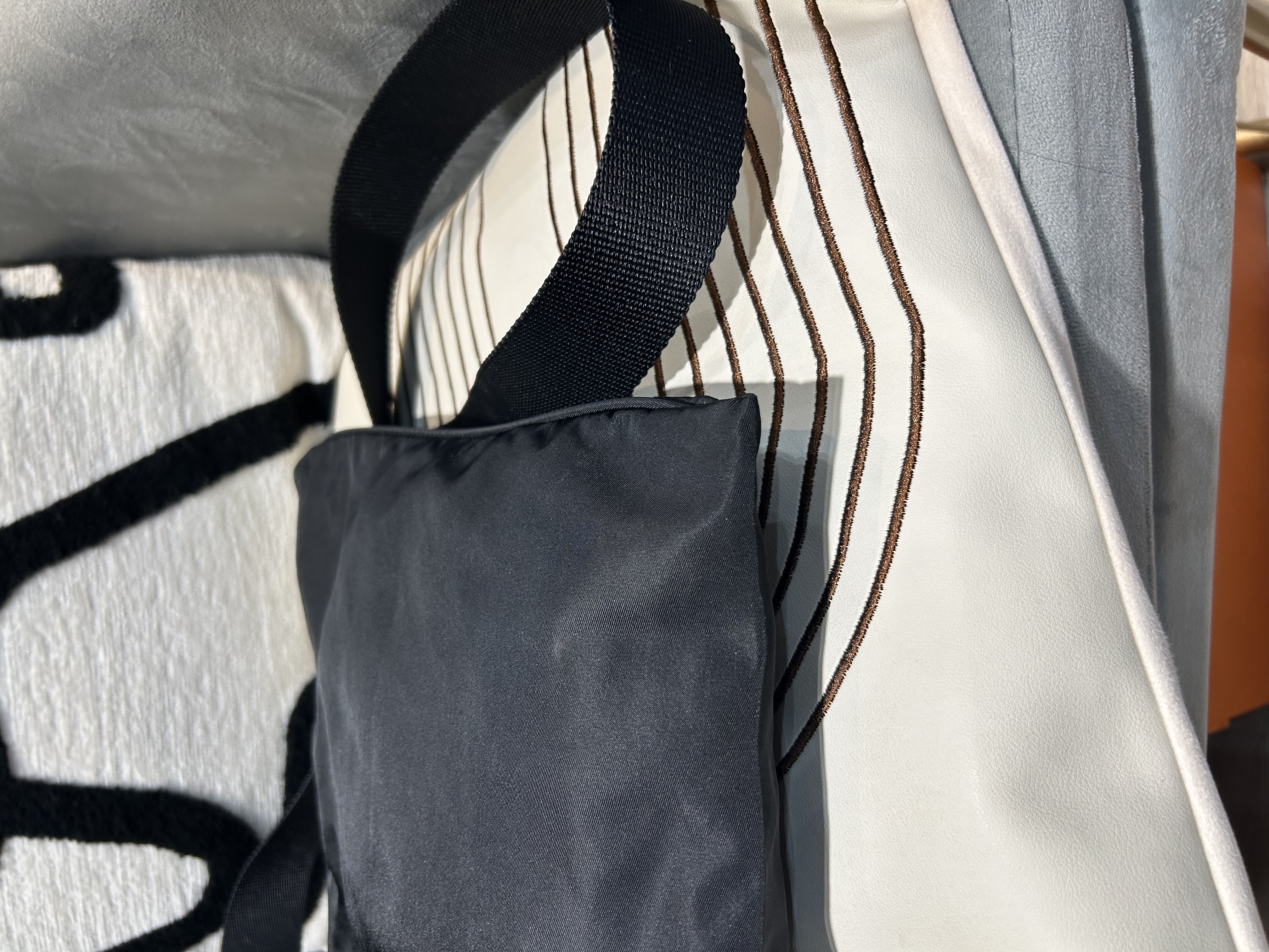 Prada Nylon Shoulder Bag Black 100%Authentic, 95%New