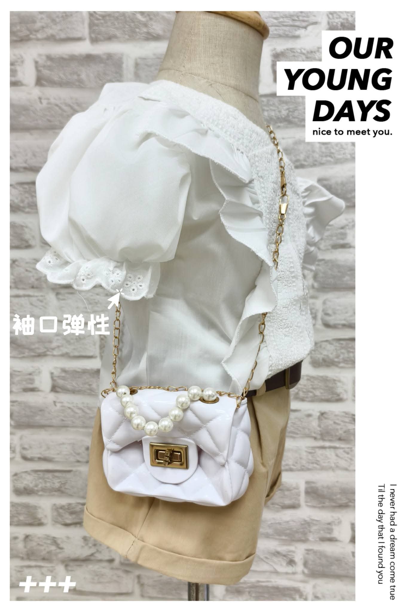 A24 女童休闲老钱风衬衫套装