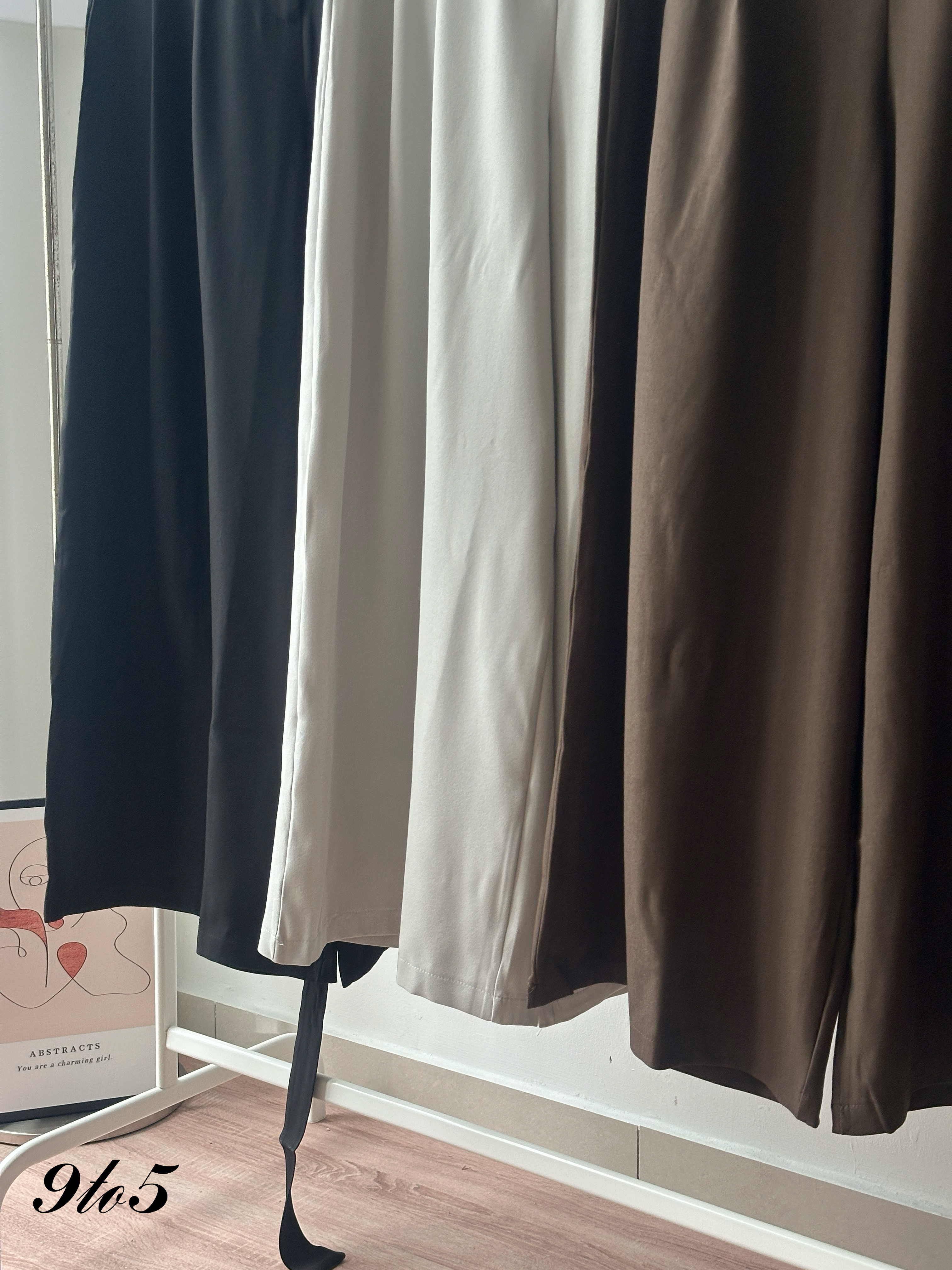 S1925 Wide Leg Long Pants - 3 Colors 