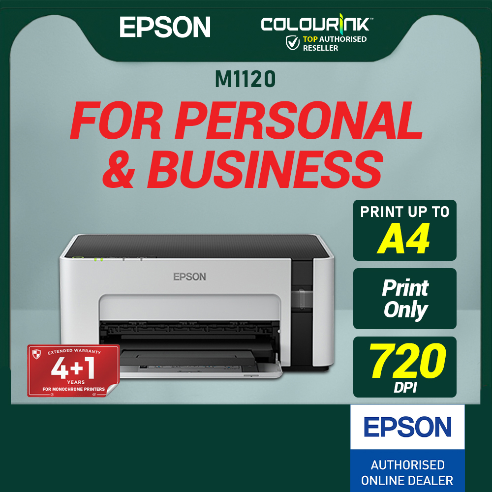 Epson EcoTank M1120 A4 Print Mono Refill Ink Tank WiFi Printer Mobile Wireless Print similar to L3210 L3250 L2370DN