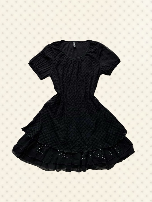 Black Lace Dress Outfit Set