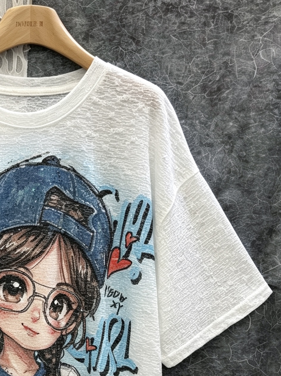 孖辮女孩T