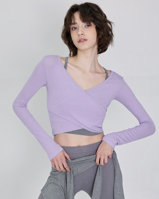 【Two-way wear】預購_DEVI-T0041 Curve Wrap Crop Top by Devi wear
