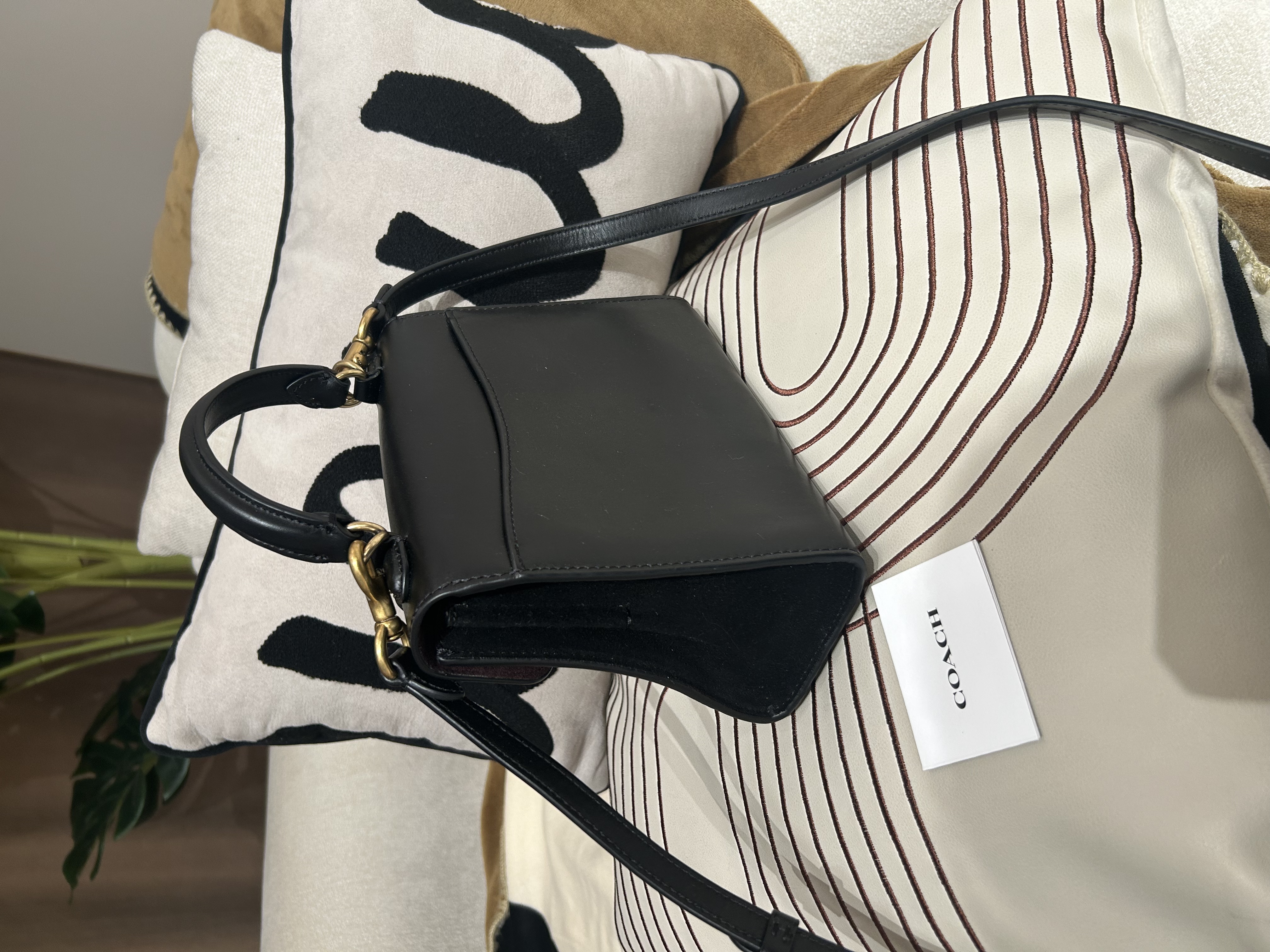 COACH tabby Black Calfskin, 2 way bag 黑色小牛皮 100%Authentic, 95%New ✅Dust bag