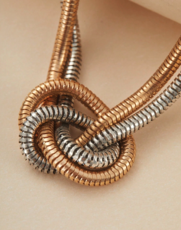 Unity Loop Duo Chrome Necklace