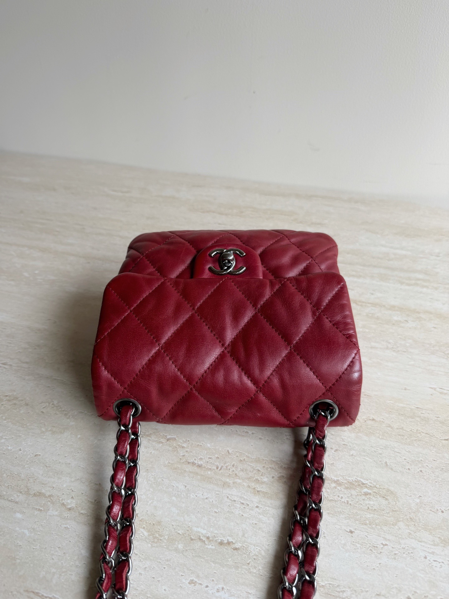 【預訂貨品】Chanel酒紅色泡芙方胖子