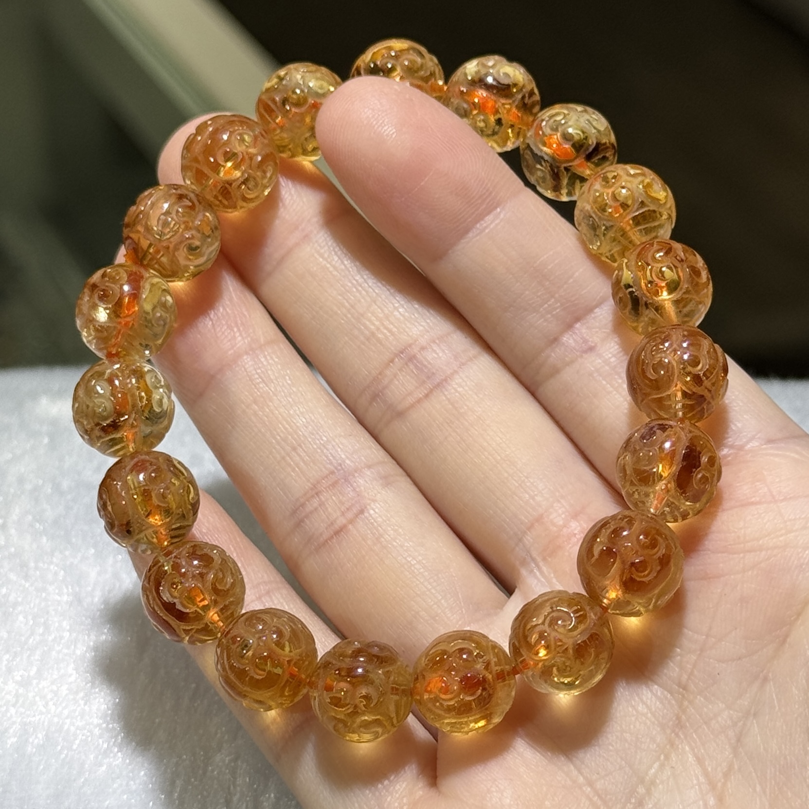 黃水晶迴紋手串 10 mm +/-