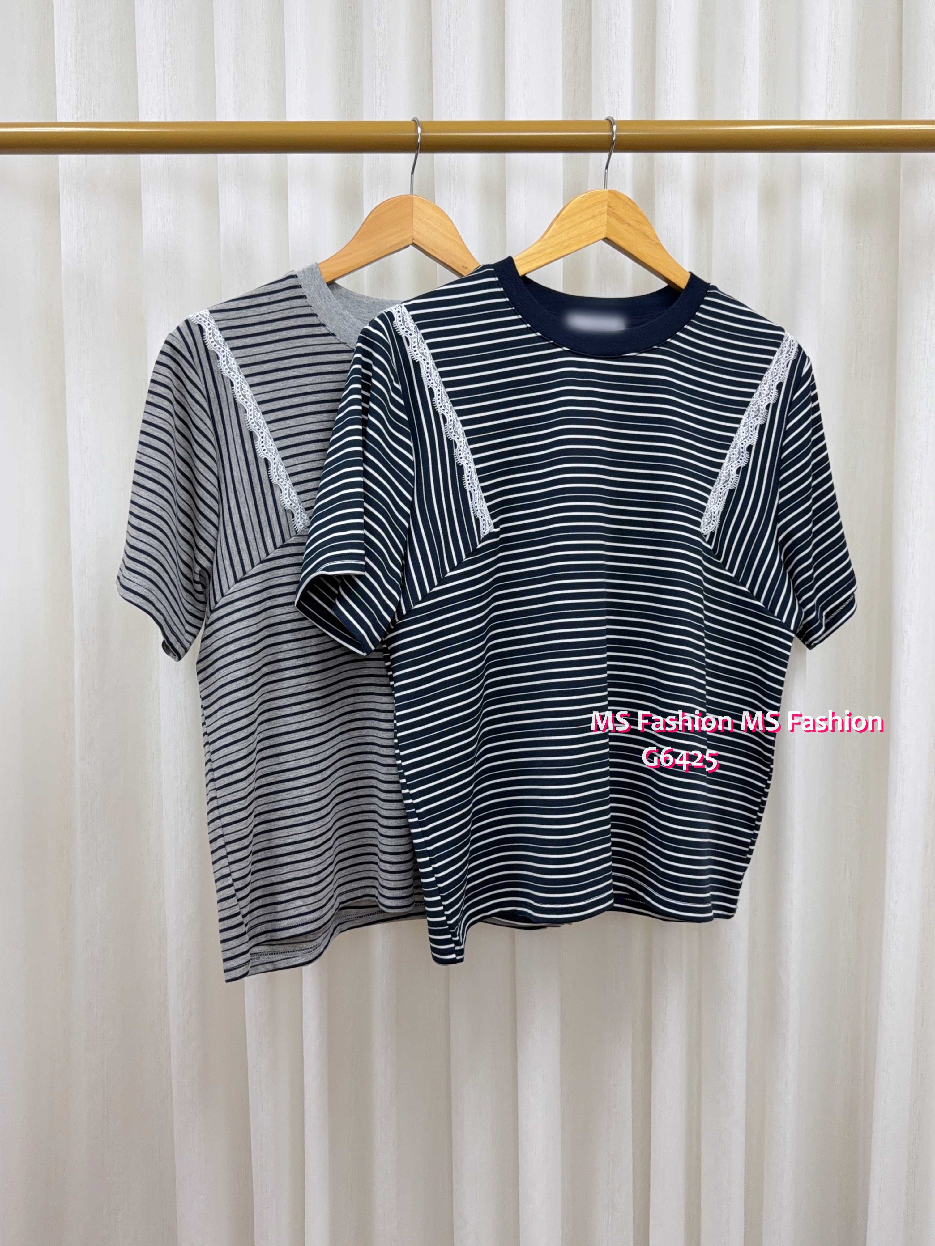 G6425 拼lace橫間top
