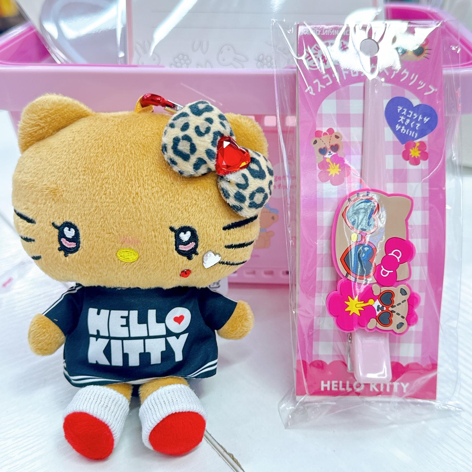 日本直送Hello Kitty黑皮公仔掛飾/髮夾