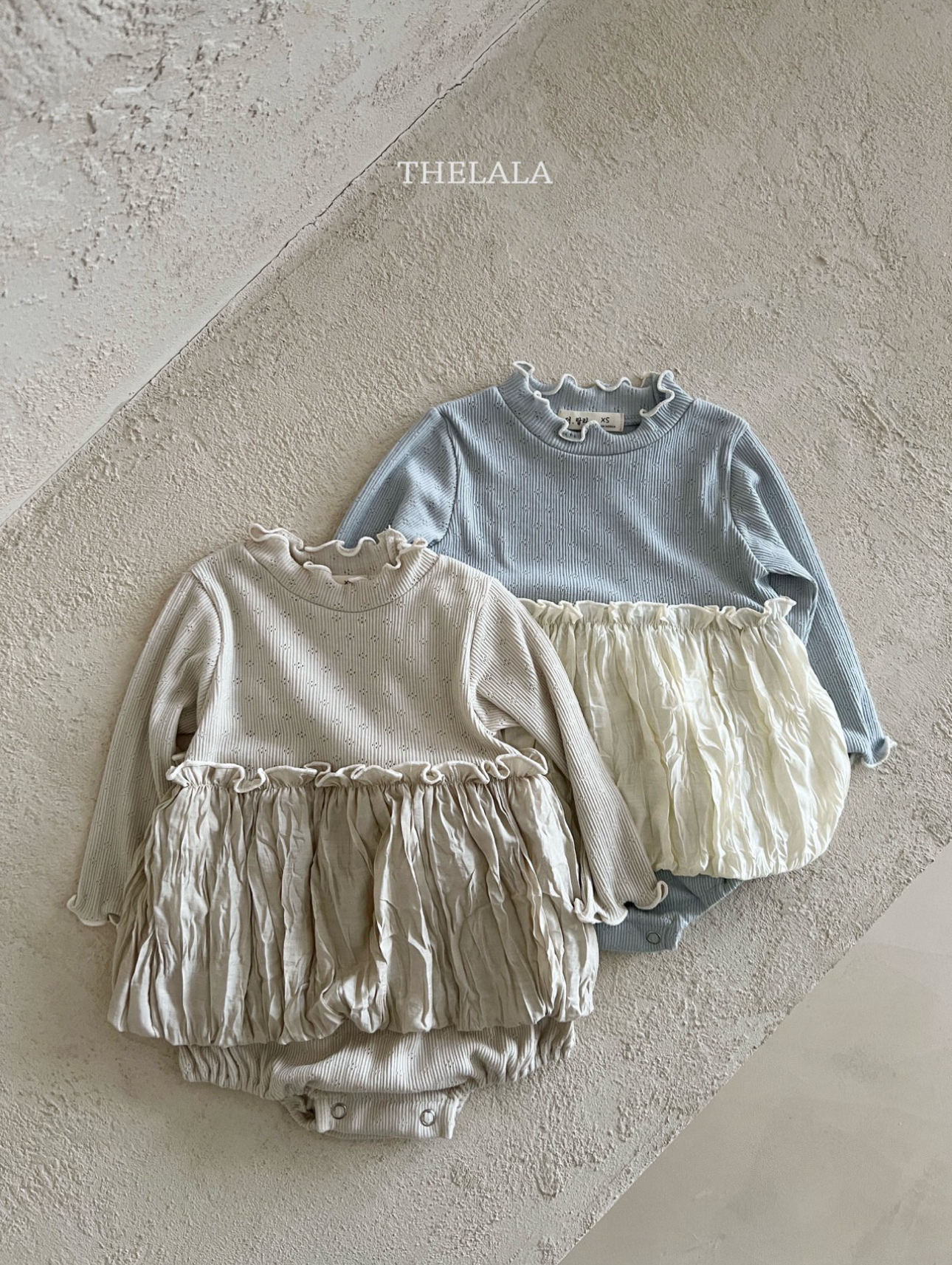 🌸預訂 韓國直送🌸🇰🇷THELALA兩色皺褶裙擺長袖包屁衣