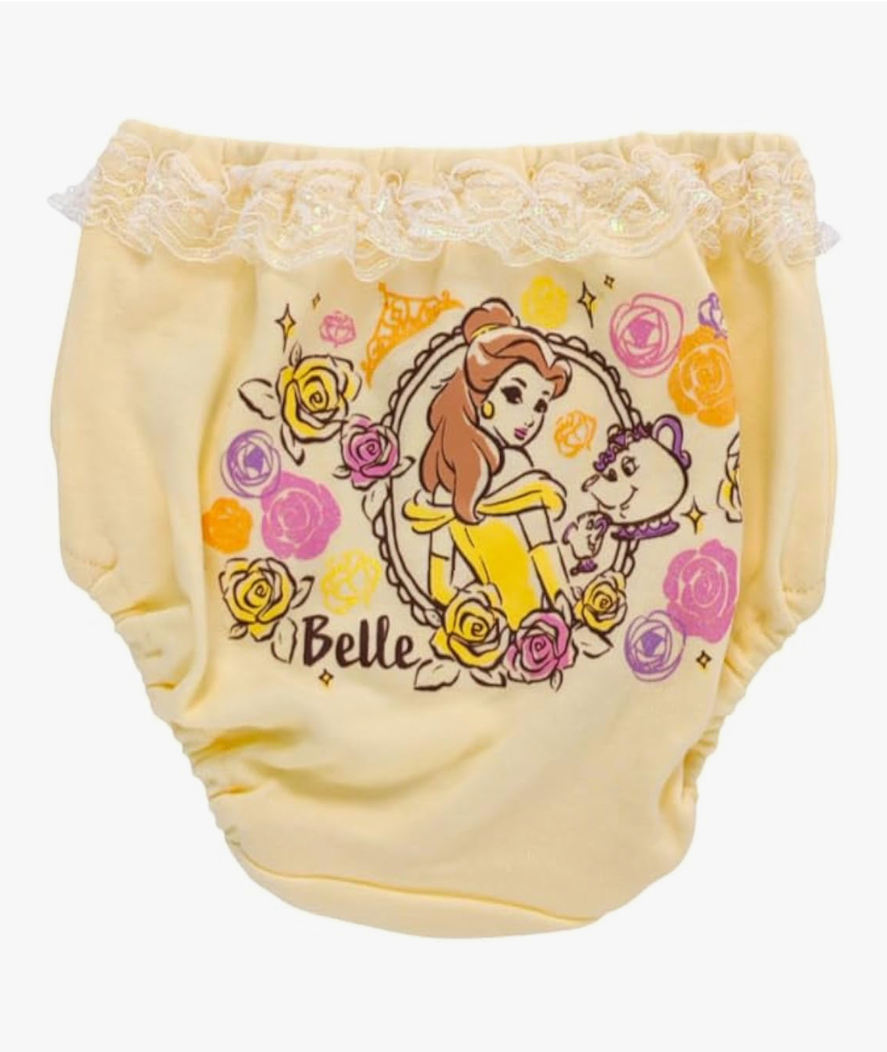 🇯🇵預訂 日本直送🇯🇵Belle貝兒公主人物滿印絲帶蕾絲女童內褲兩件套裝