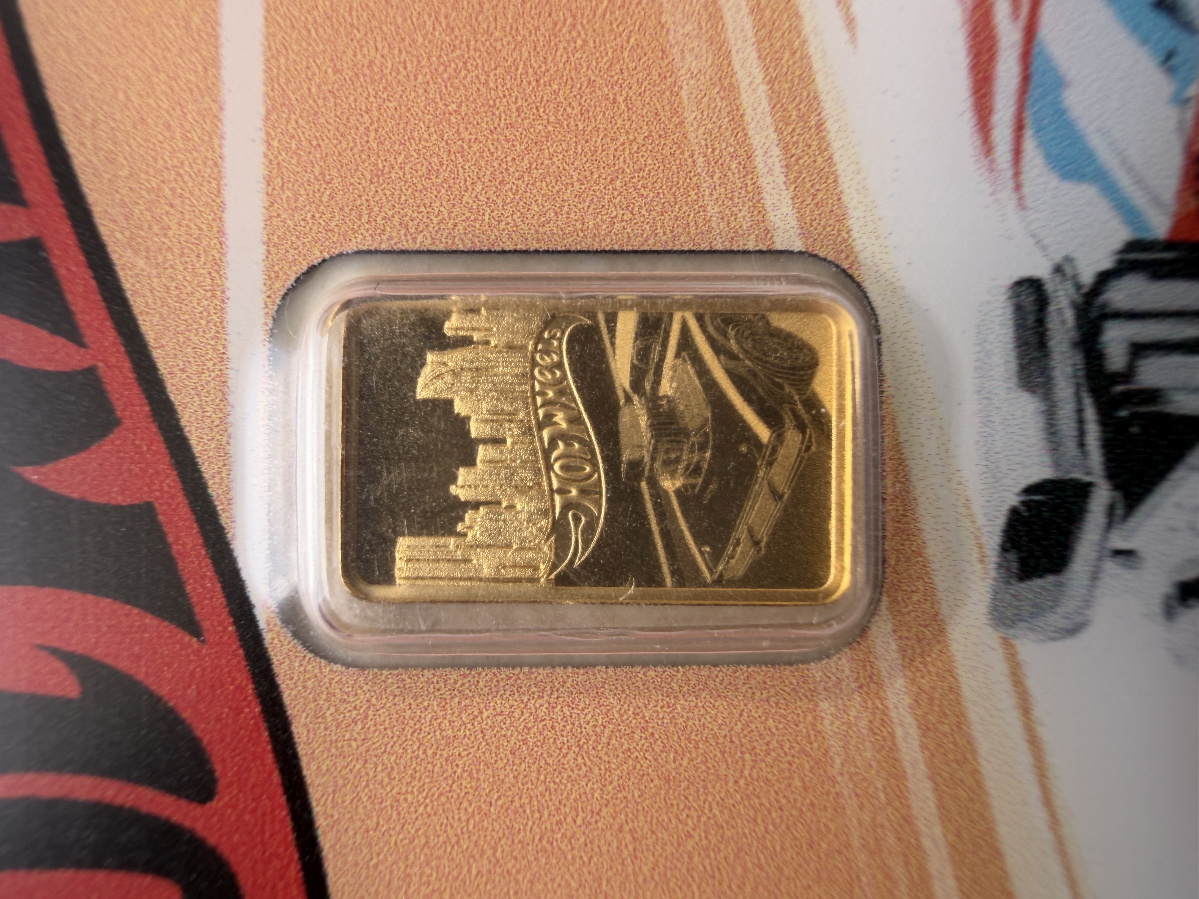 (Nice SN4600) PAMP Hot Wheels 1g 🇨🇭Swiss Fine Gold Bar Emas 999.9 with Sleeve