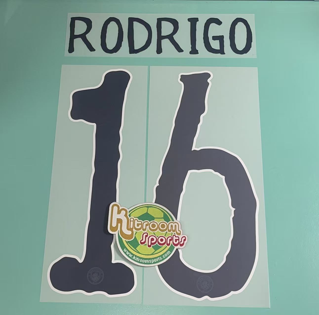 2025-26 Manchester City Home CWC Nameset #16 RODRIGO
