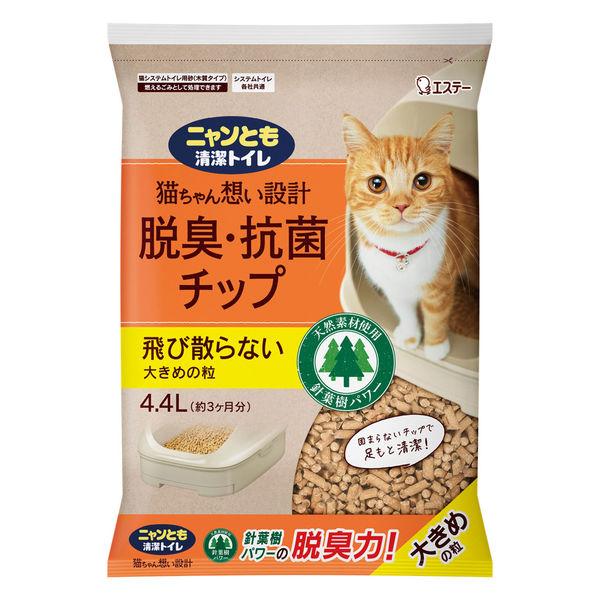 ST-Pet 日本 雞仔嘜 脫臭,抗菌(大粒)木貓砂 – 4.4L x4 [ 約 直径6mm×長さ13mm]
