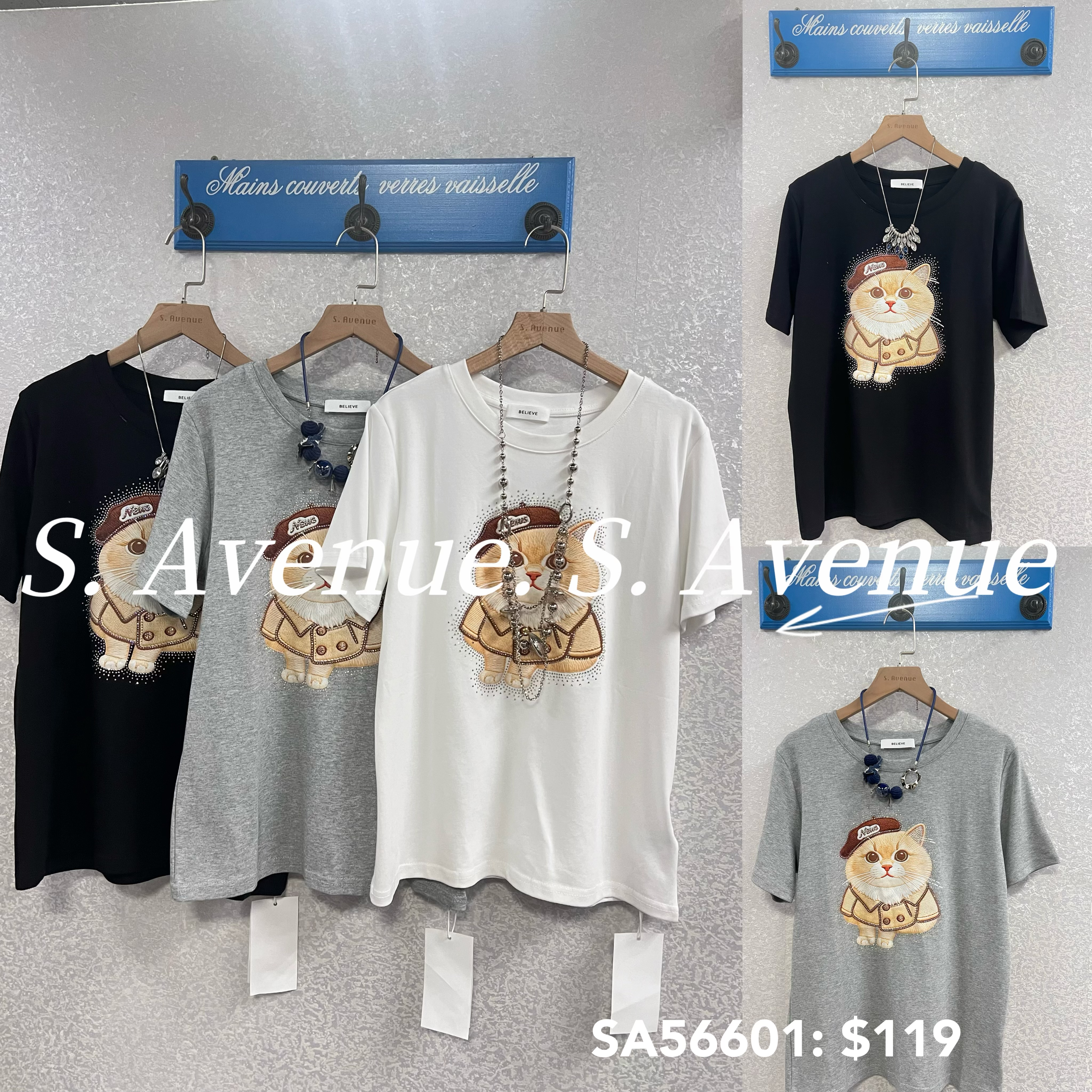 SA56601: 短袖畫家帽tee