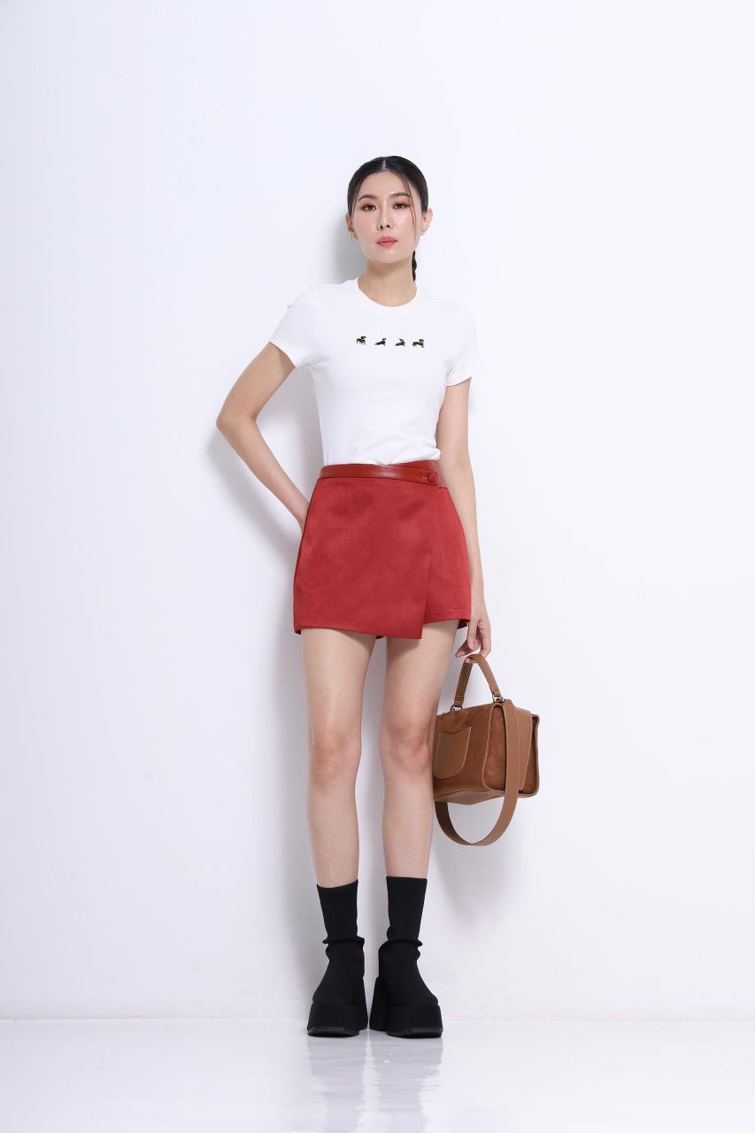 刺绣小狗图案上衣 2611