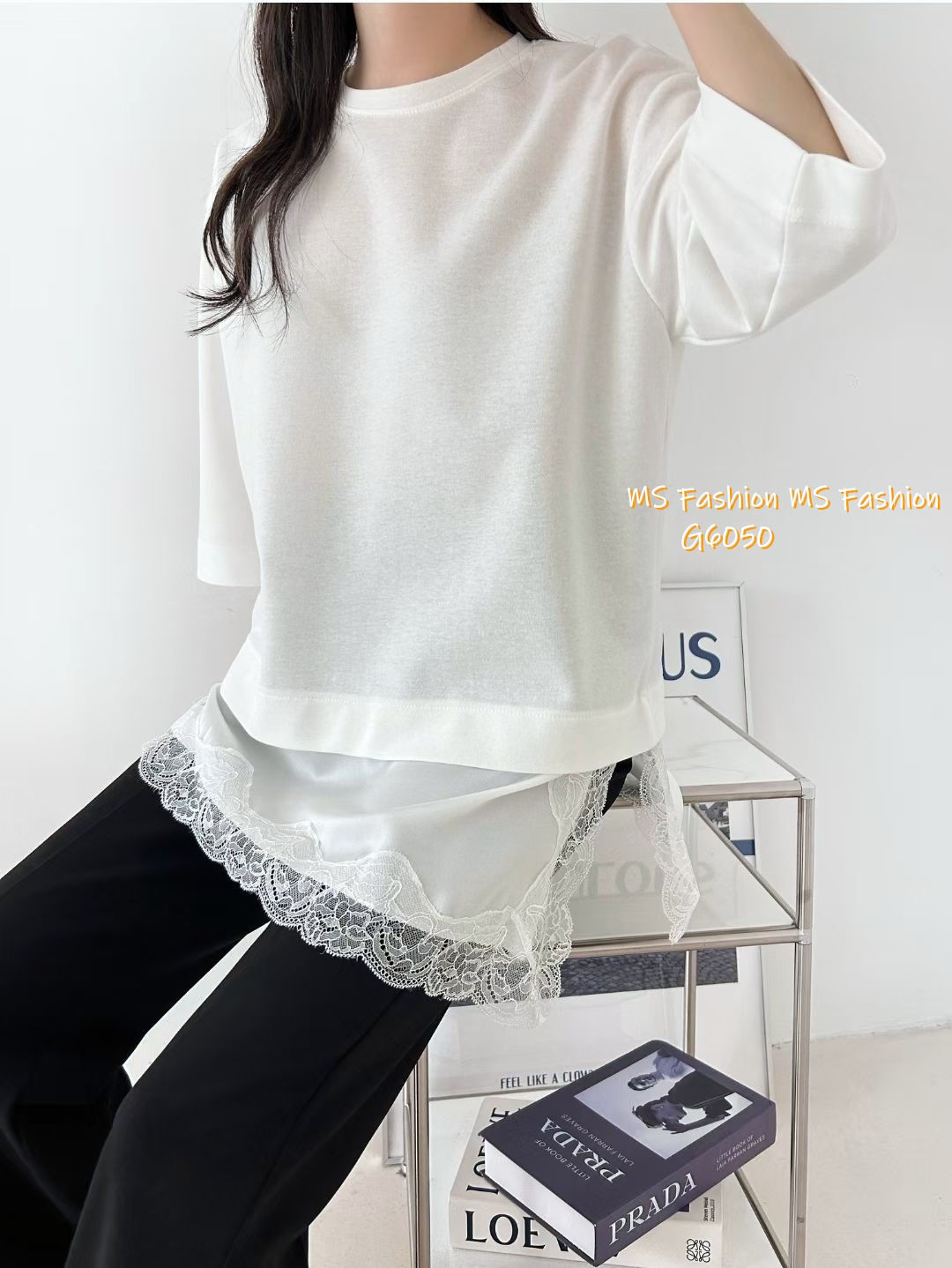 G6050 韓國🇰🇷拼lace腳top