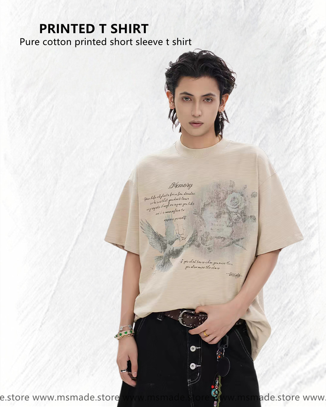 M25 美式印花短袖t恤