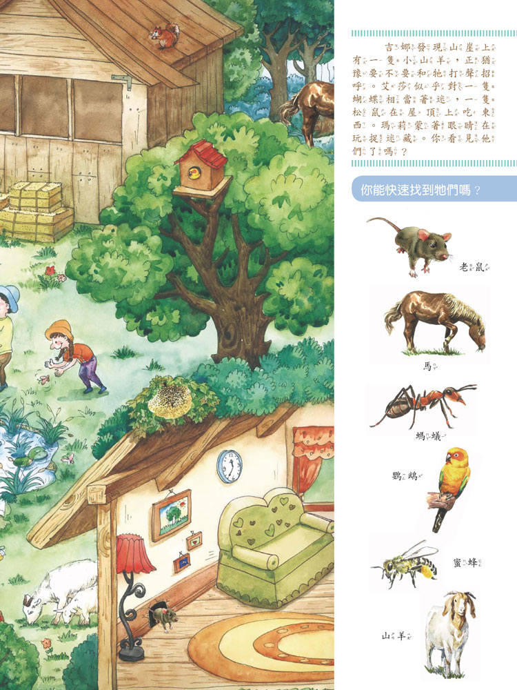 小五南 找找看！訓練孩子專注力的尋寶書：動物篇