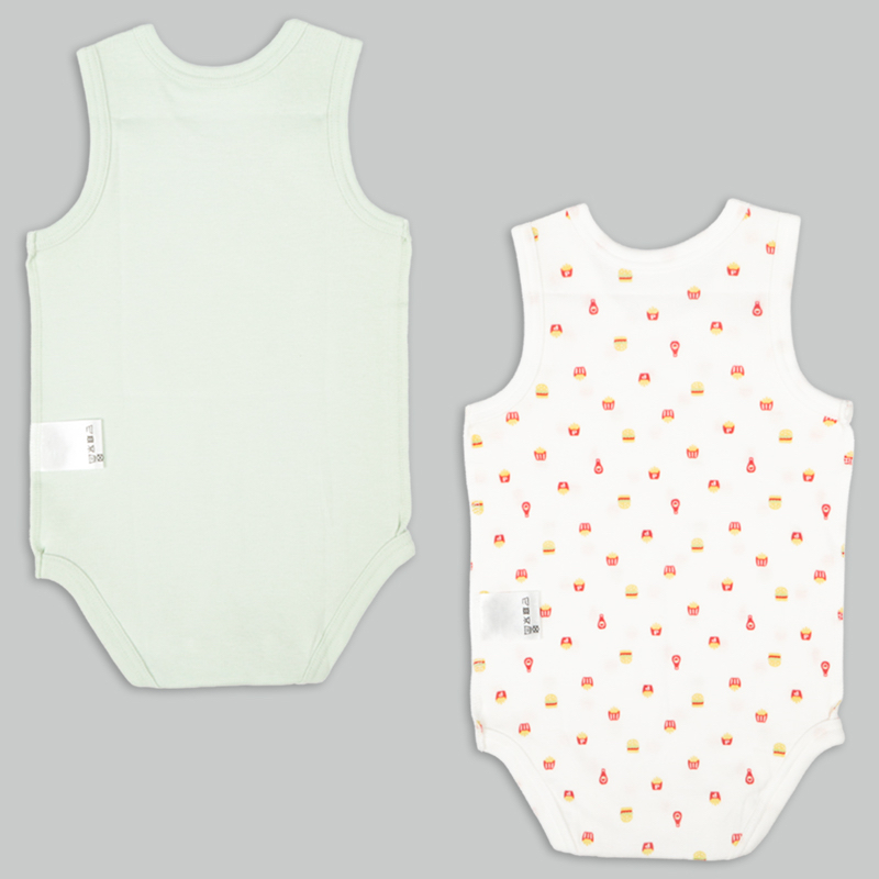 🇯🇵預訂 日本直送🇯🇵快餐印花純棉無袖背心包屁衣兩件套