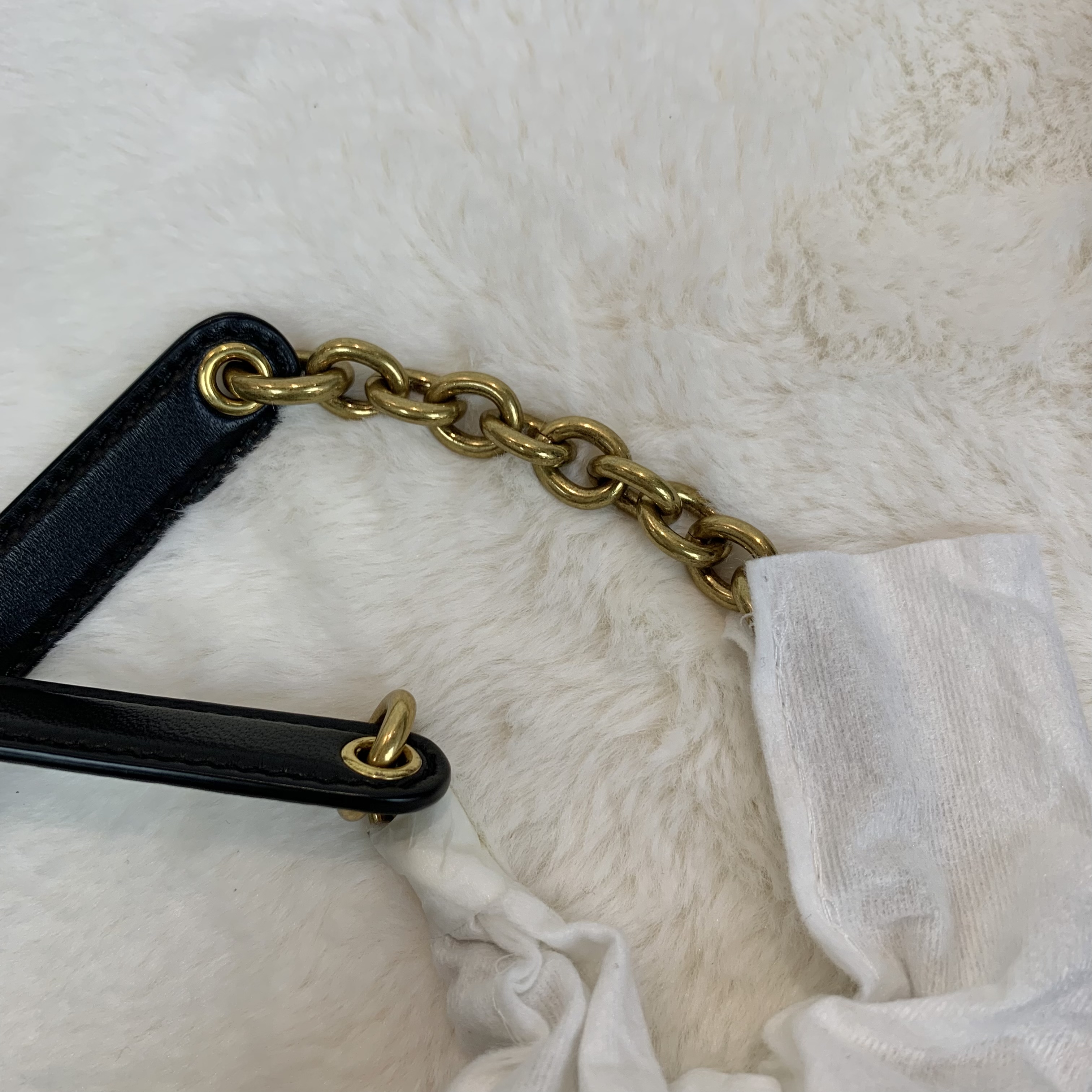 25年單 YSL Jamie 黑金羊皮單肩包