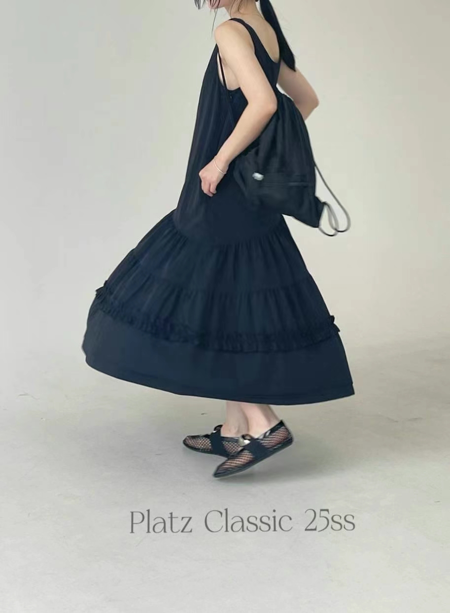 Sleeveless Tiered Maxi Dress ‖ 层次感拼接无袖长洋连身裙 KR02155725