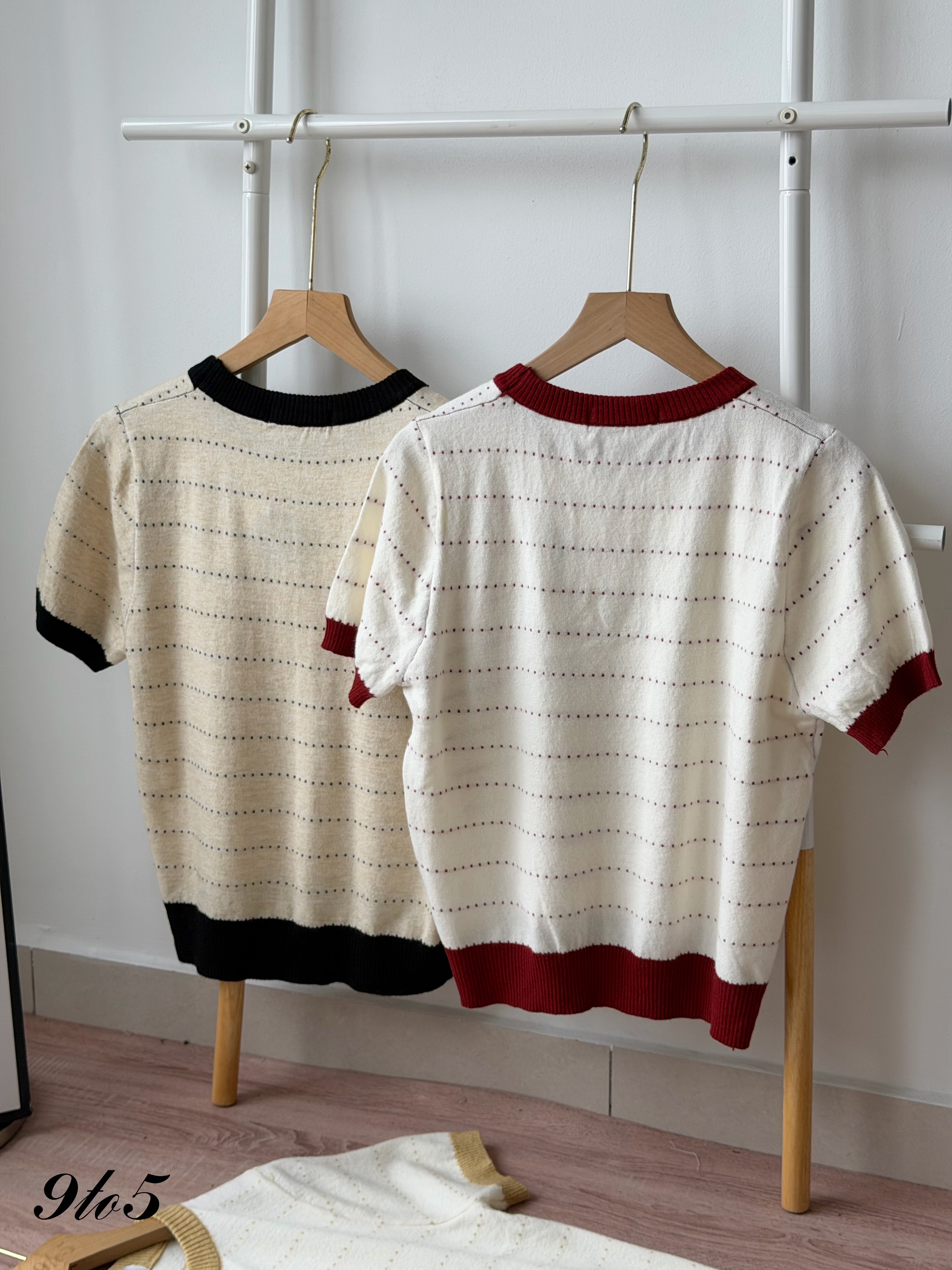 T4466 Contrast Knit Top - 4 Colors 