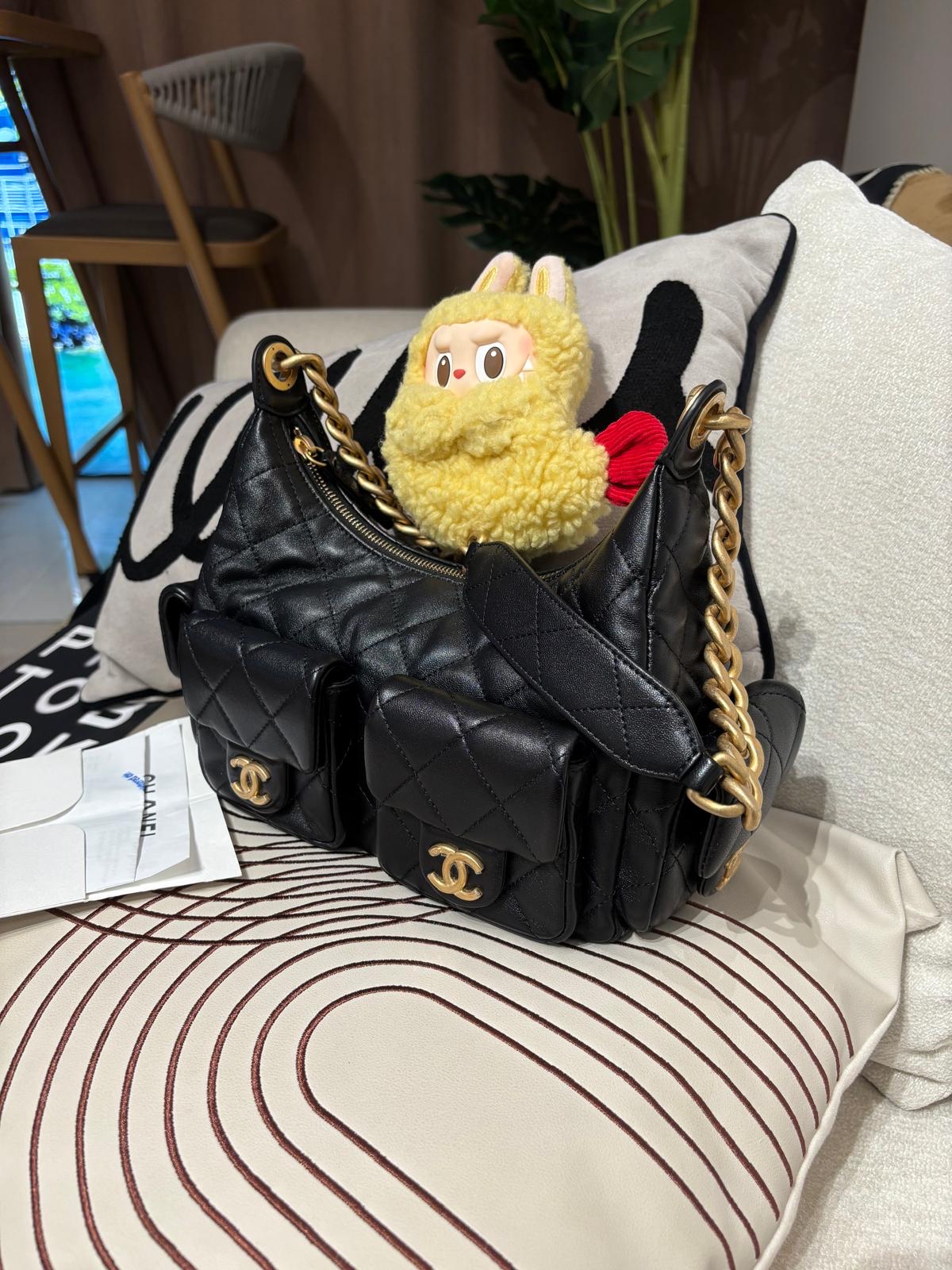 Chanel 25 Hobo Bag 黑金 100%Authentic,95%new ✅收據✅晶片✅塵袋✅盒