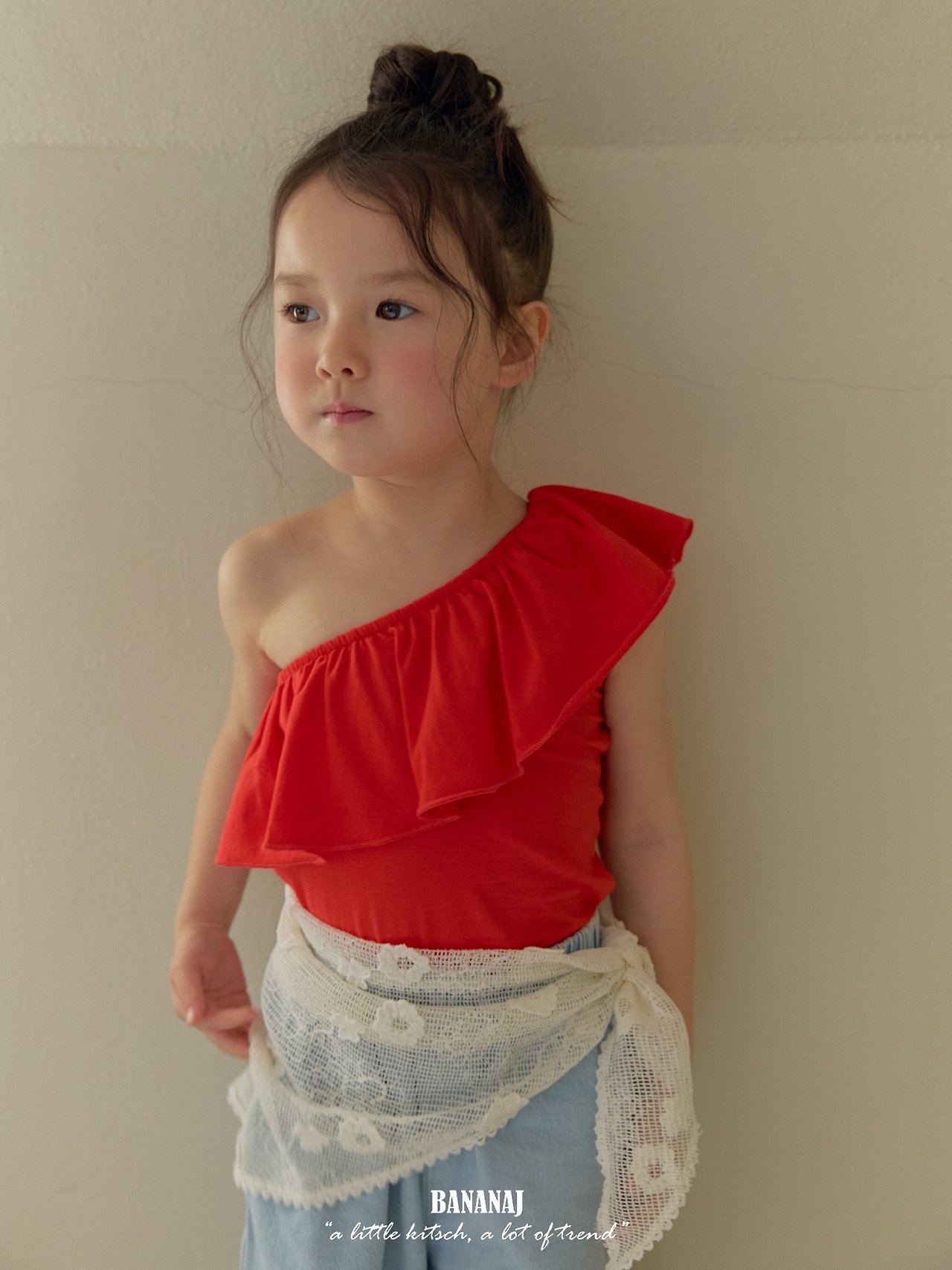 Bananaj | frill sleeveless (Red M100-110)