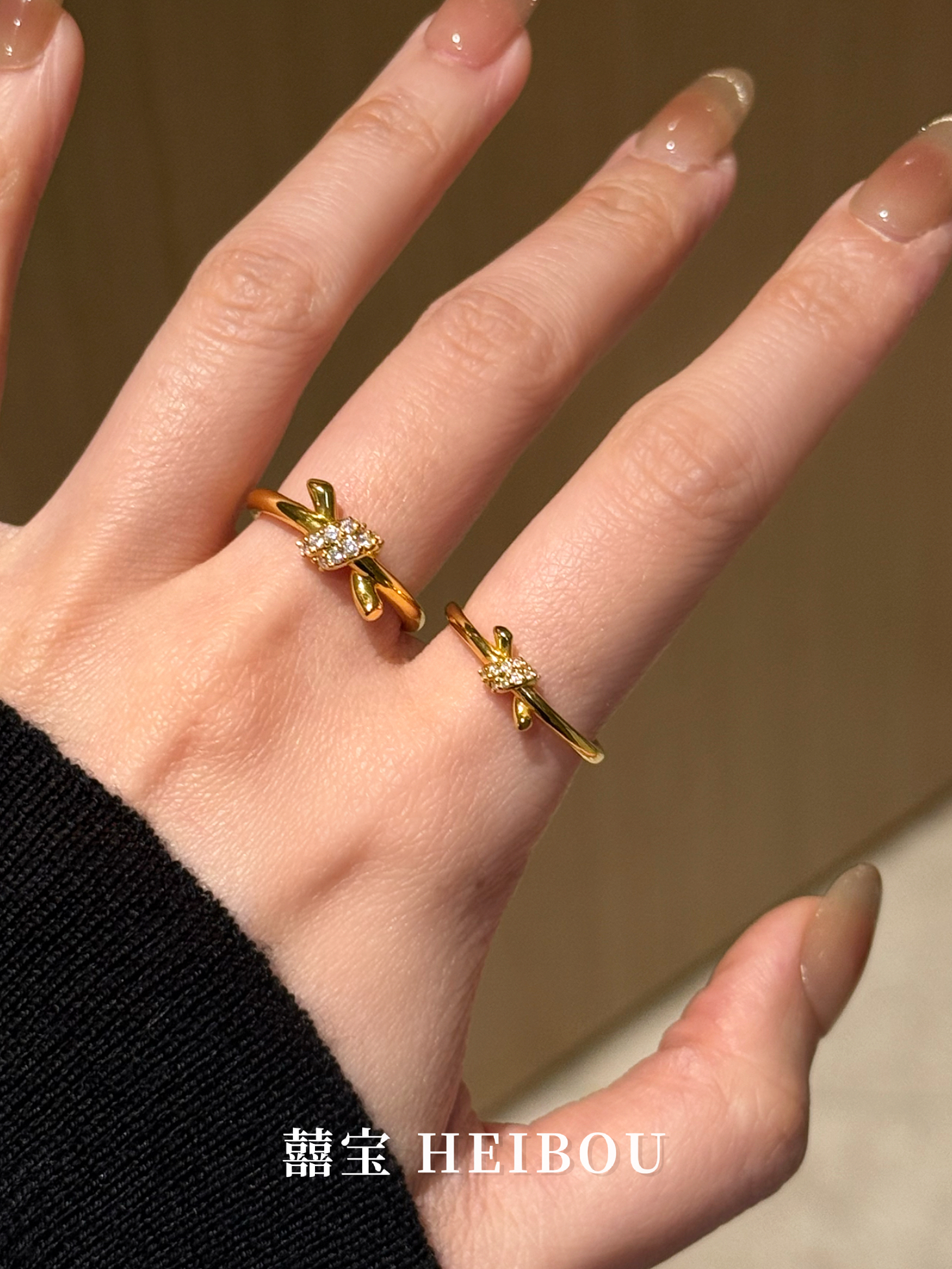 【6D镶嵌】绳结戒指