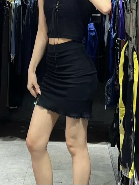 Black Vintage skirt #0185