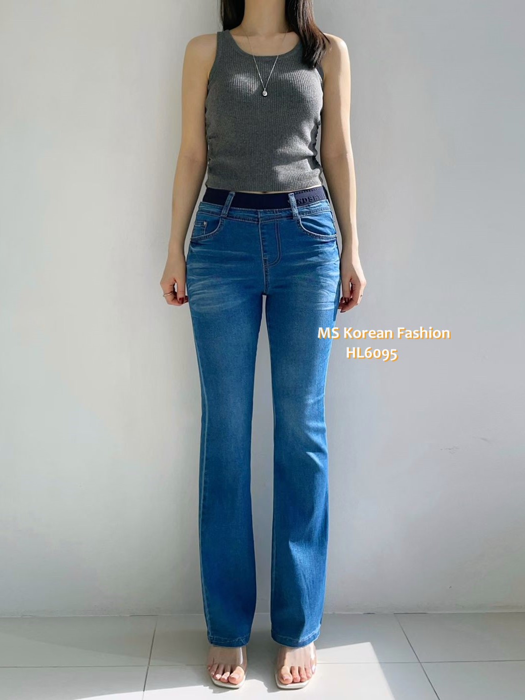 HL6095 韓國🌼Howluk牛奶面料全橡筋喇叭牛