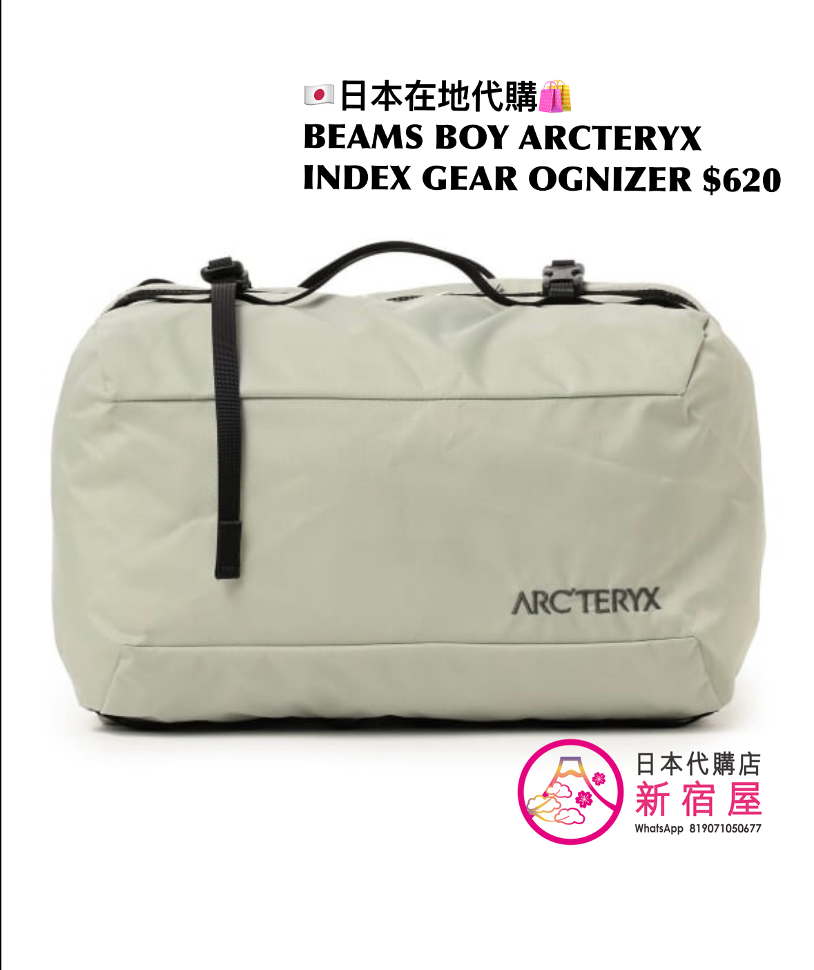 BEAMS BOY ARCTERYX INDEX GEAR ORAGANIZER