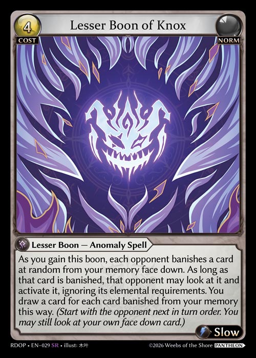 Lesser Boon of Knox / RDOP-029 (SR)
