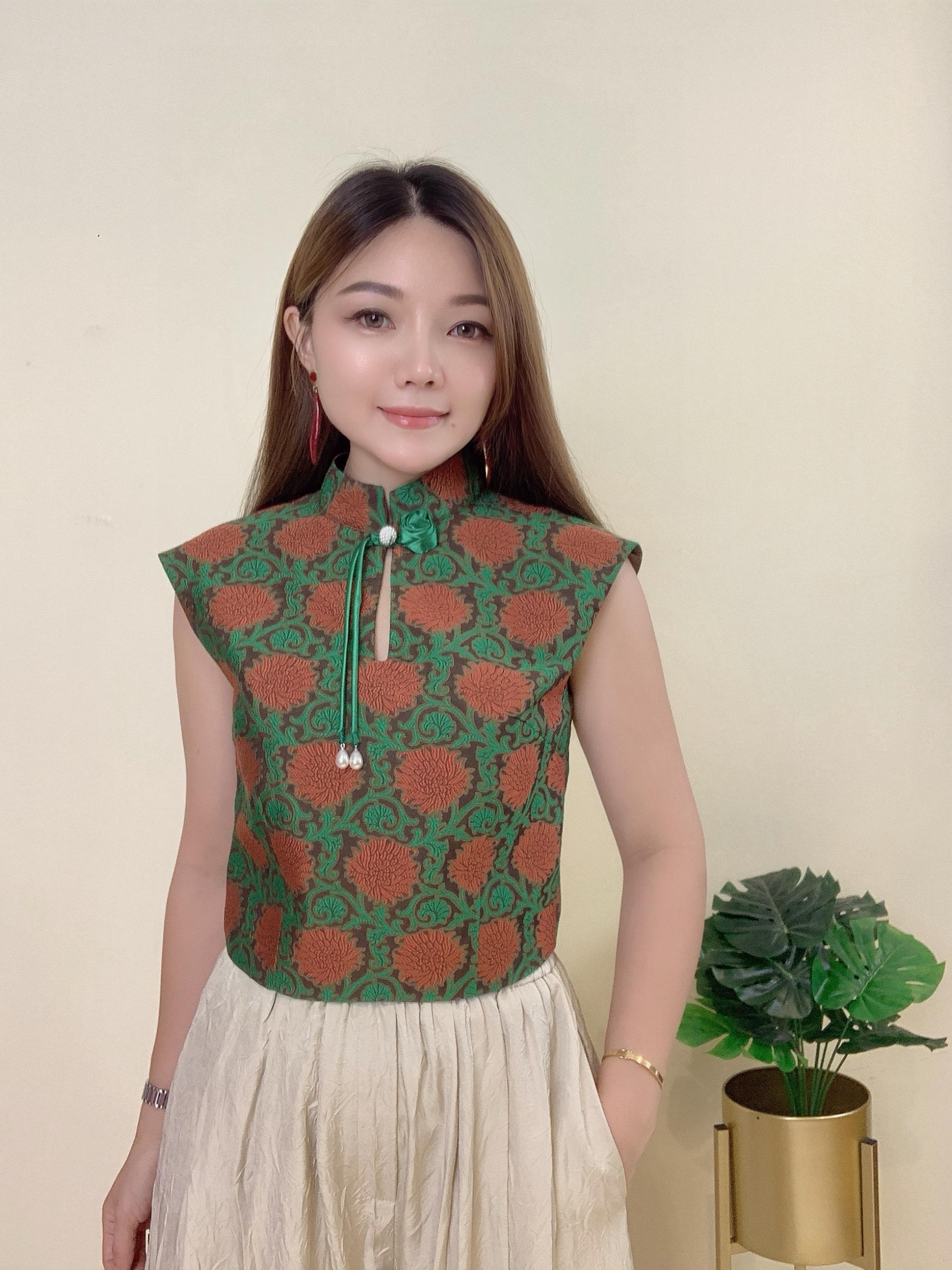 出袖显瘦旗袍上衣 2621