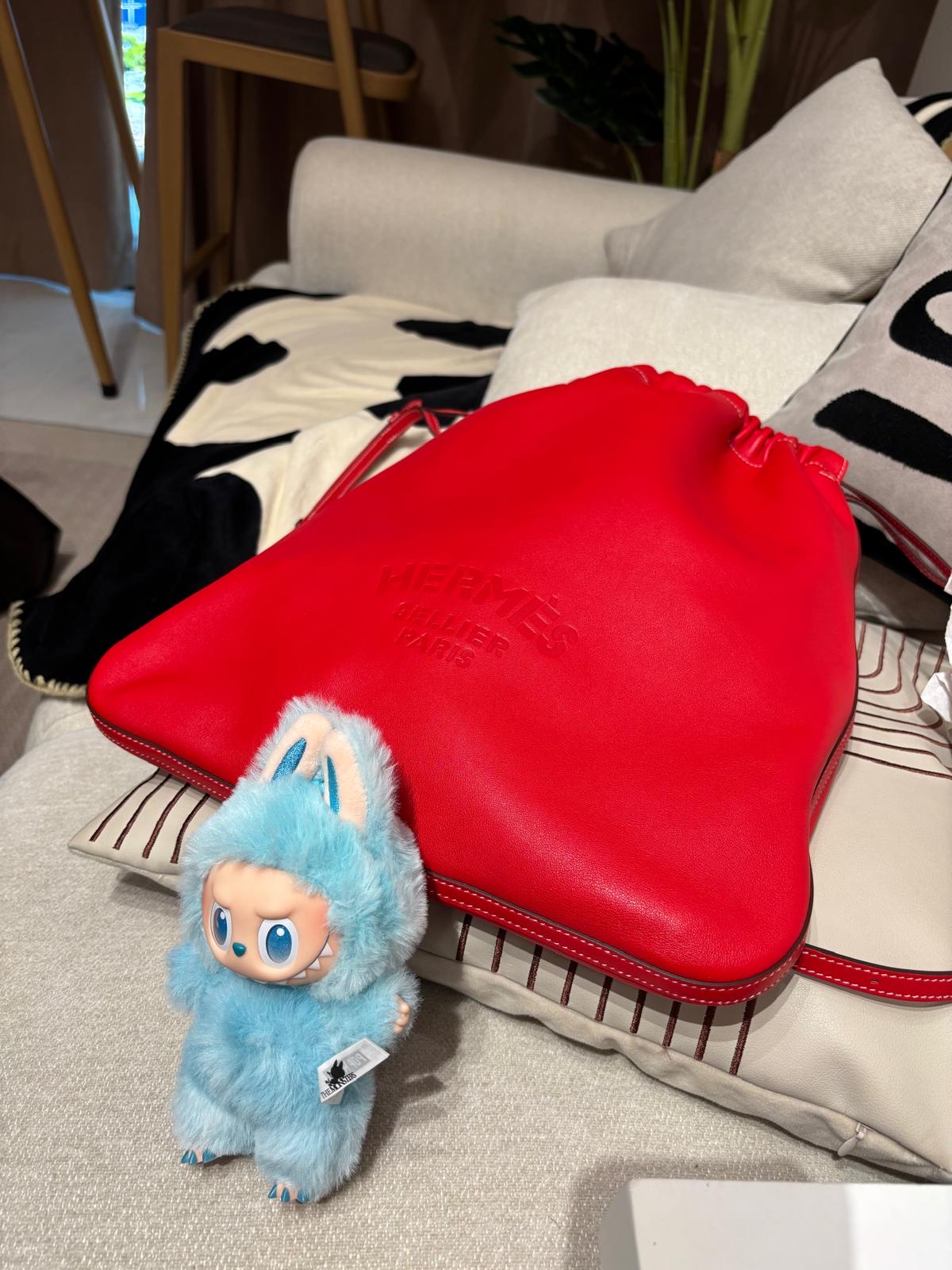 Hermes bridado backpack calfskin  100%Authentic,99%new✅dust bag