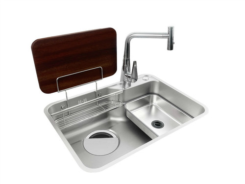 Richford USA RK6848 不銹鋼枱上枱下兩用多功能日式鋅盤 (680*480*226mm 配送多款配件)