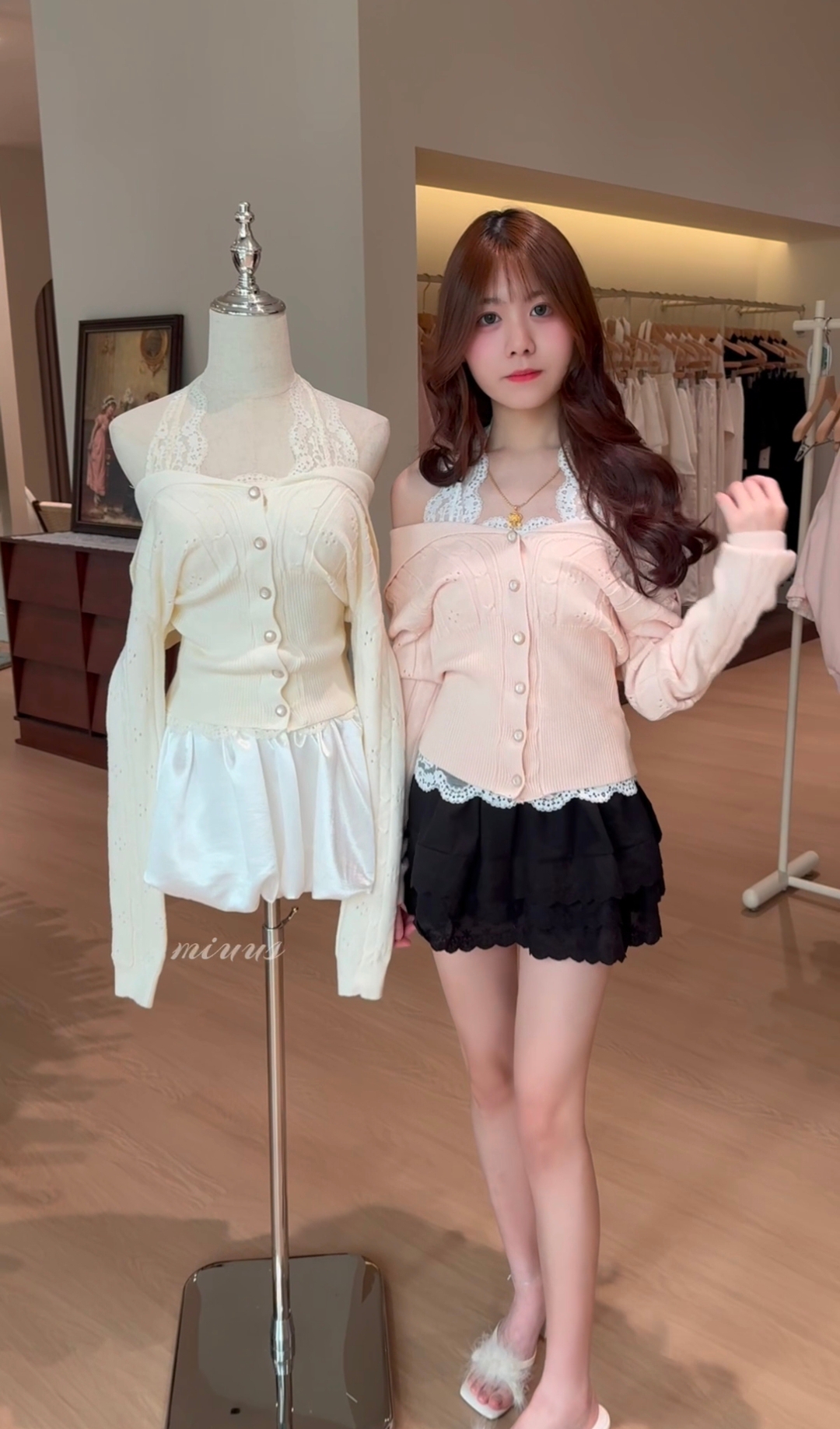 4483 甜美系针织上衣（不包括内搭）