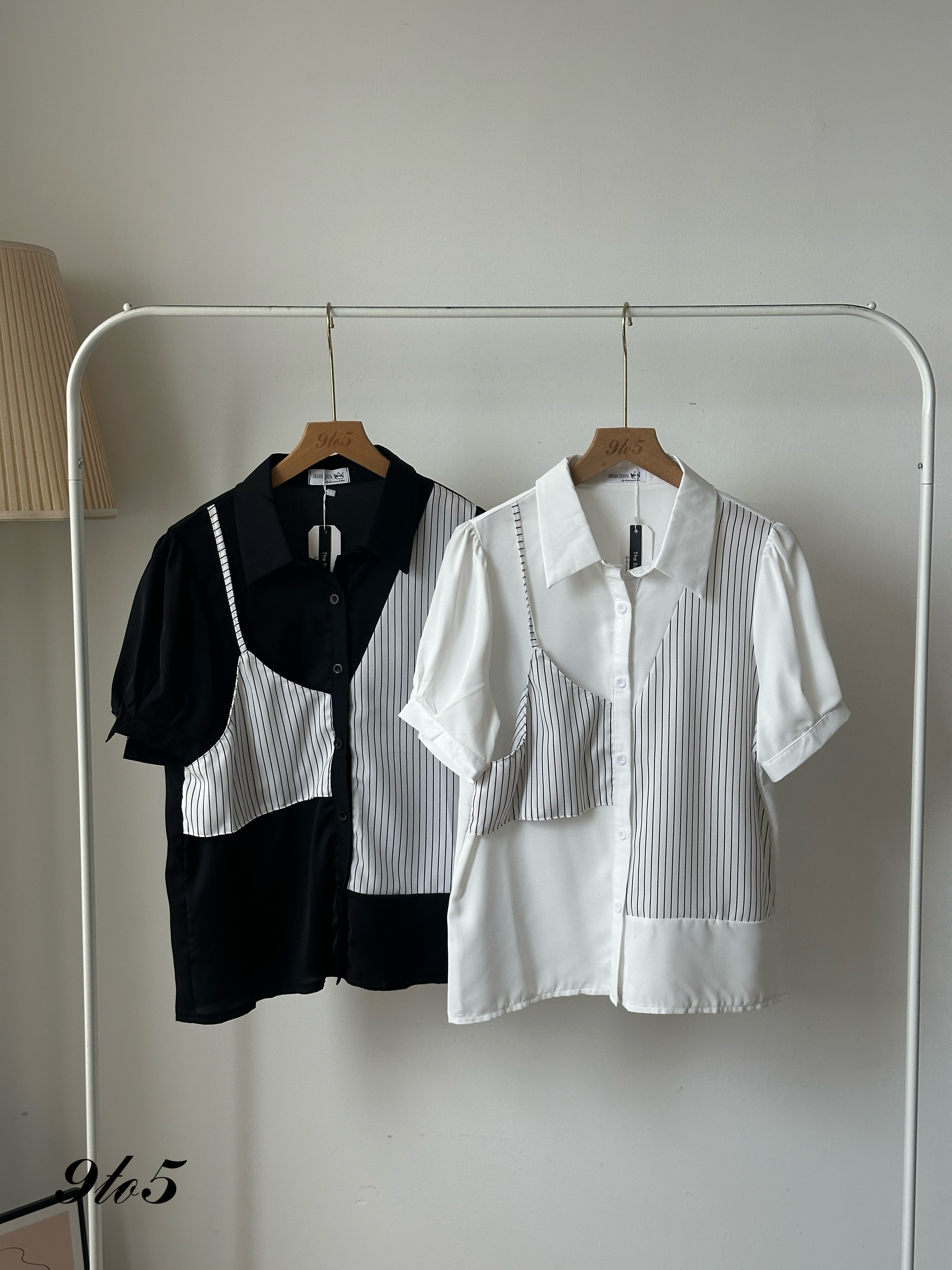 T4033 Fake Two-Piece Shirt - 4 Colors