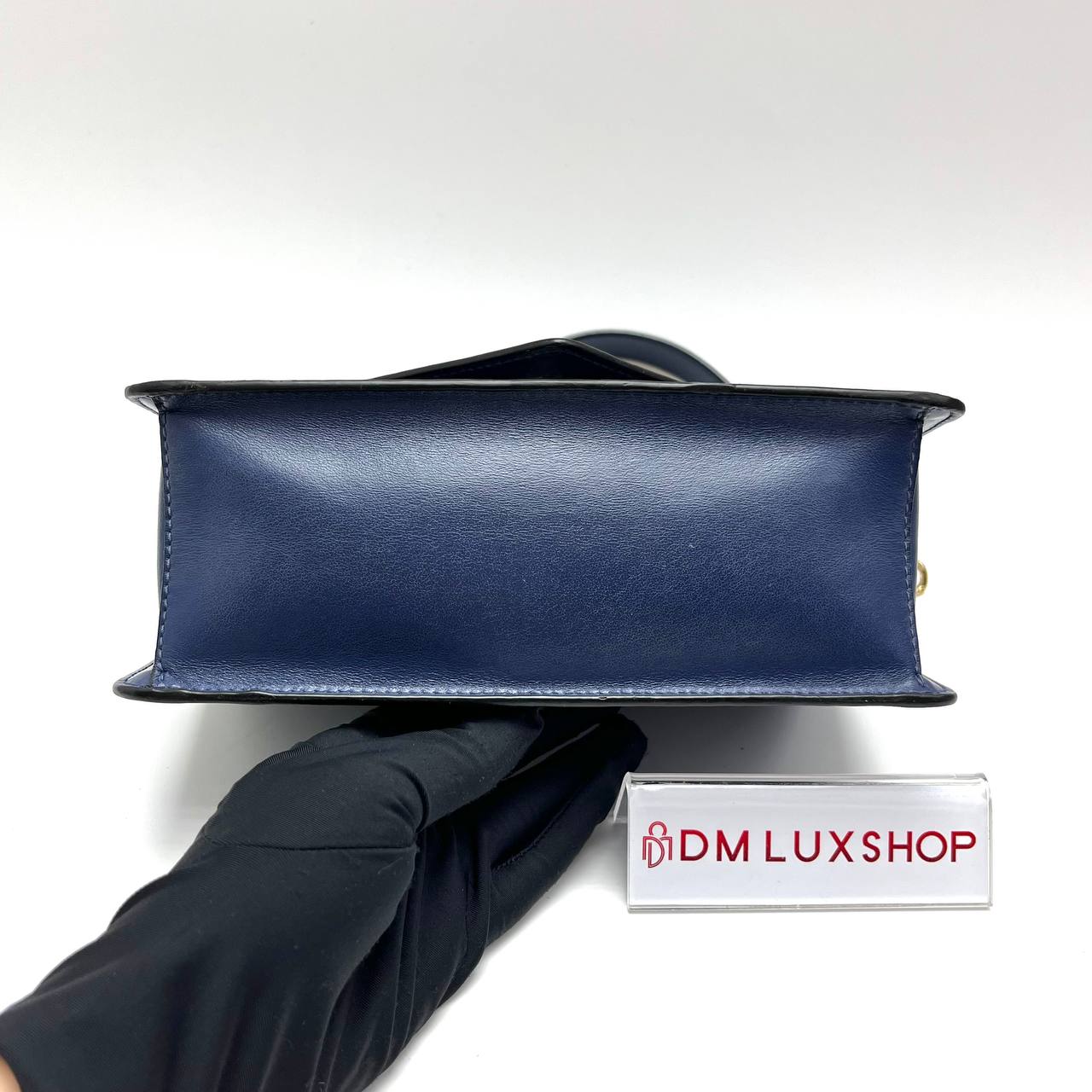 Prada Navy Blue Saffiano Leather Chain Crossbody Bag