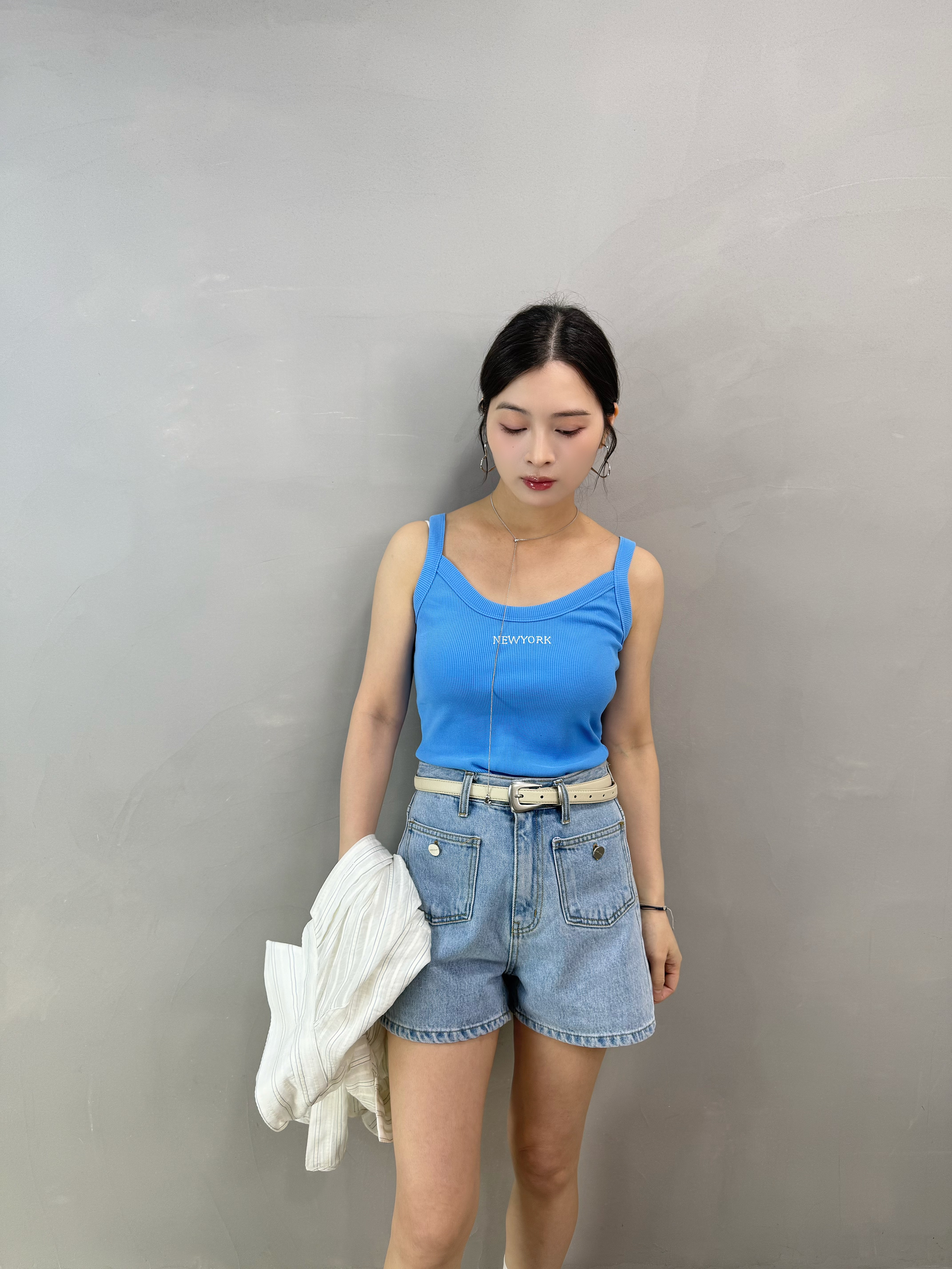 R72 刺繡NY 暗紋吊帶