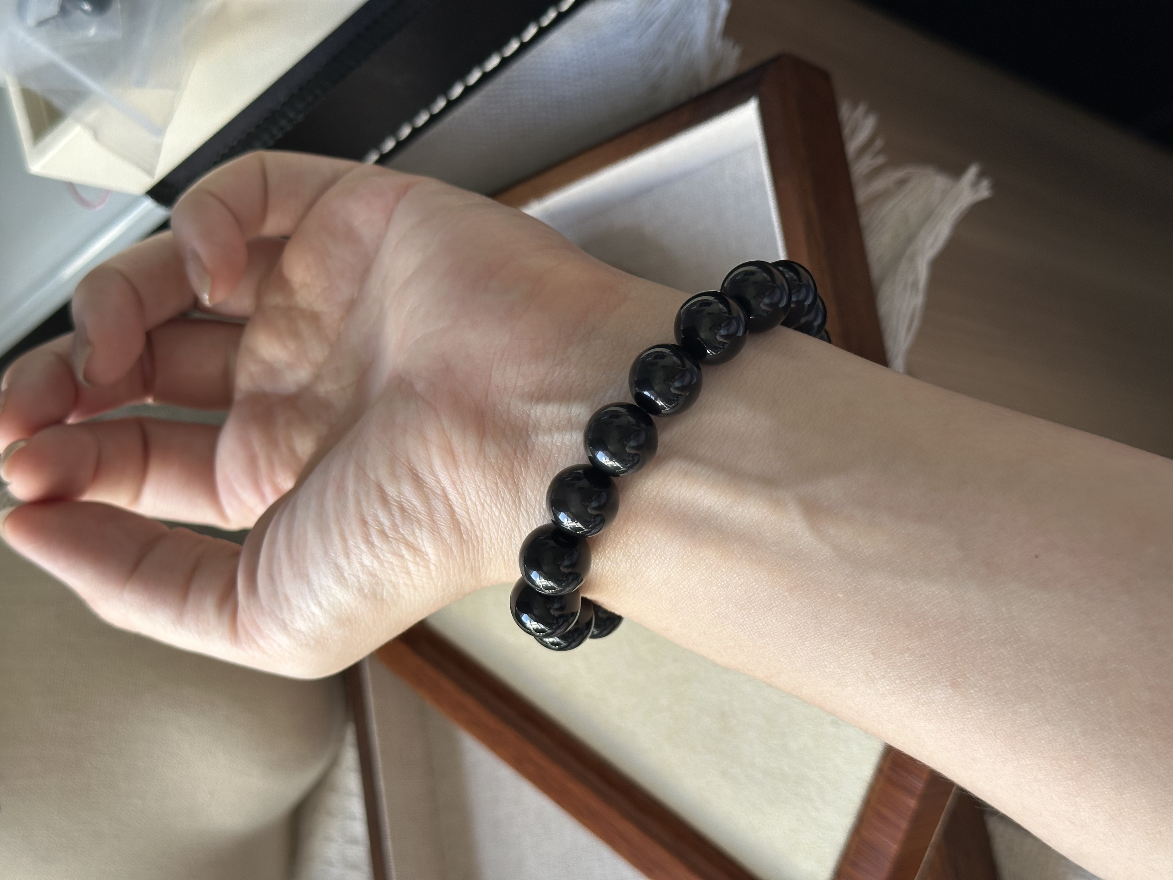 彩黑耀石 ｜ Rainbow obsidian 12mm+