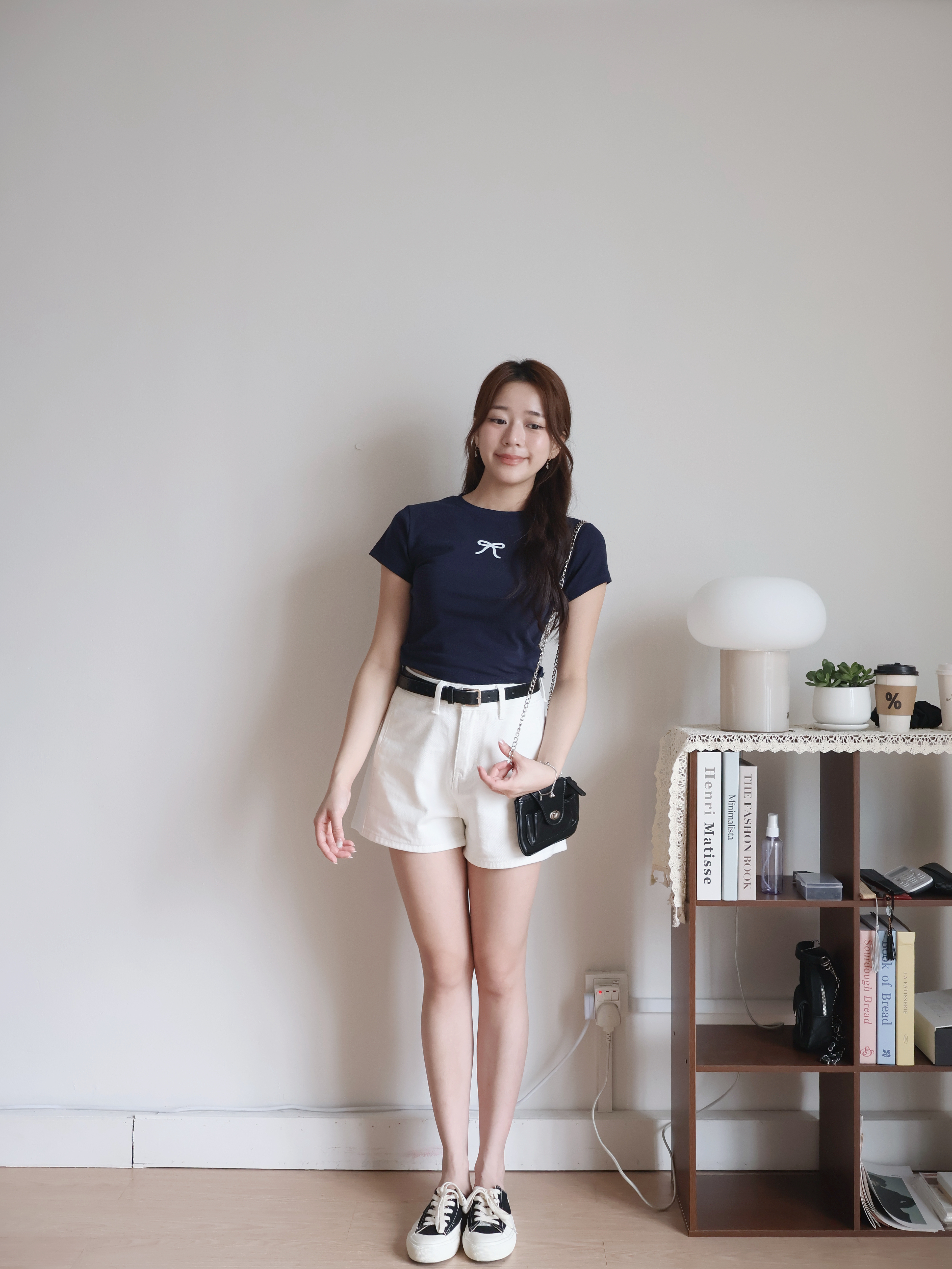 Aster Denim Shorts | White