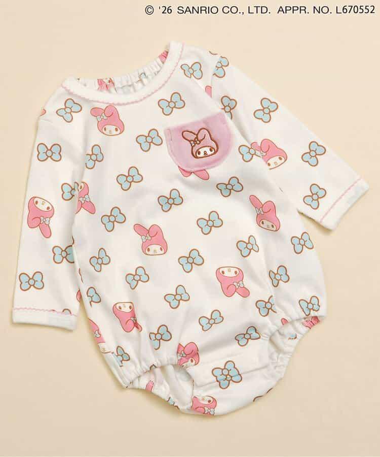 Sanrio 嬰兒長袖包屁衣 Hello Kitty MyMelody Pompompurin 水怪